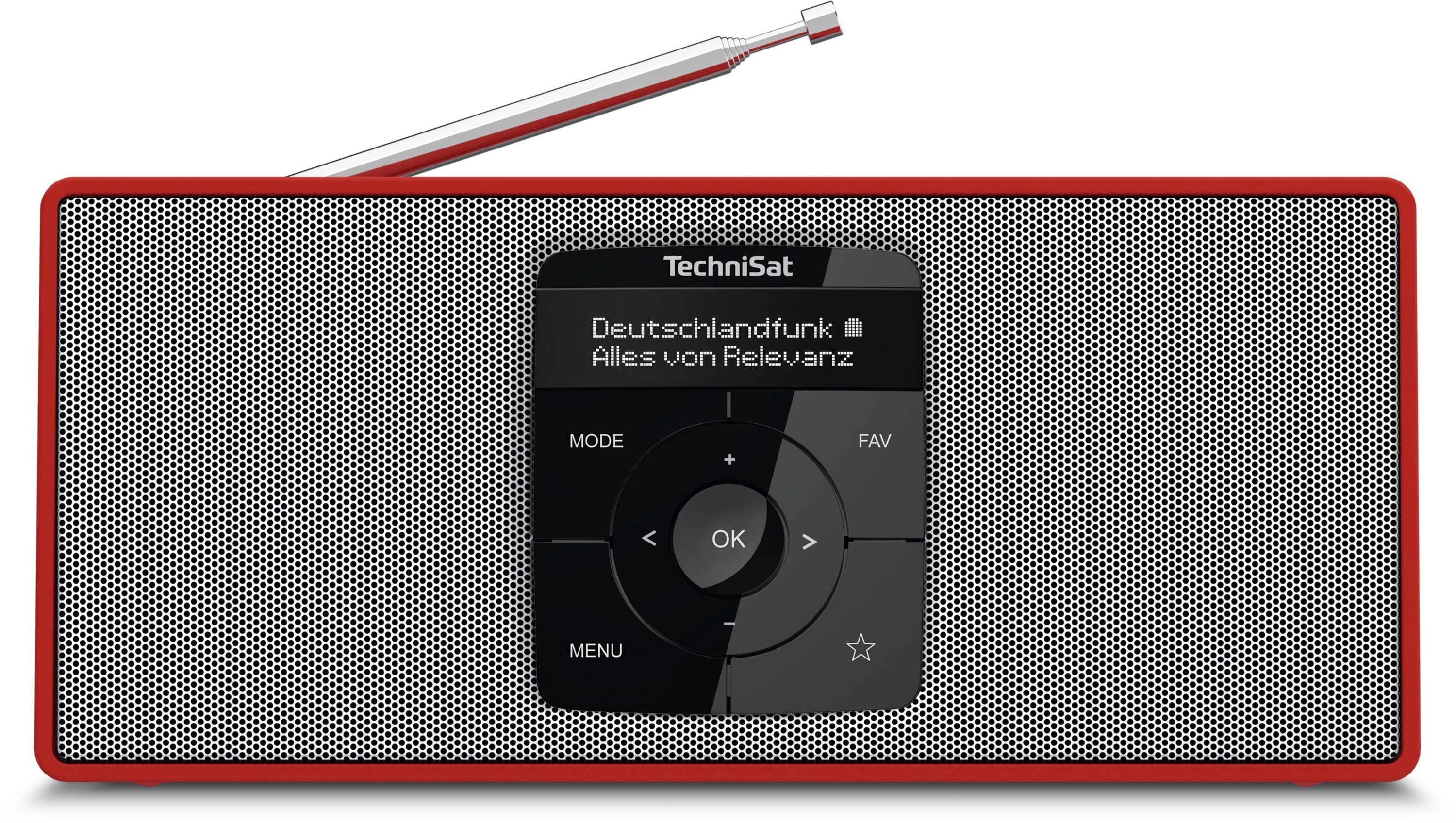 TechniSat DIGITRADIO 2 S | Portables DAB+/UKW-Stereoradio, 2 W rot/silber - Bild 1