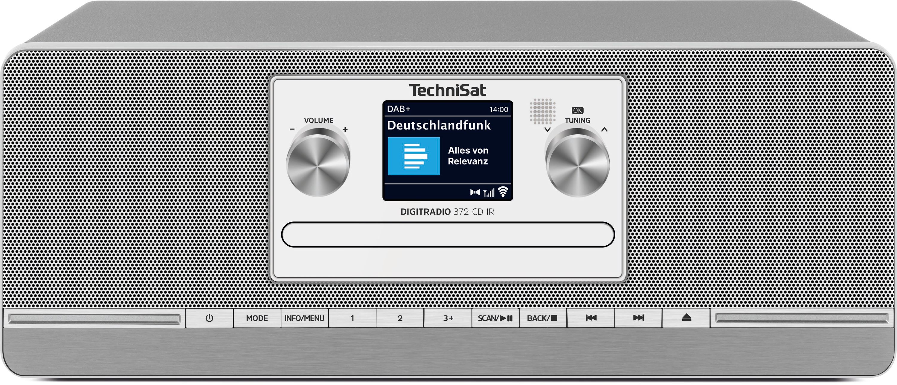 TechniSat DIGITRADIO 372 CD IR &ndash; 10 W Internetradio mit DAB+, CD, Fernbedienung silber - Bild 1