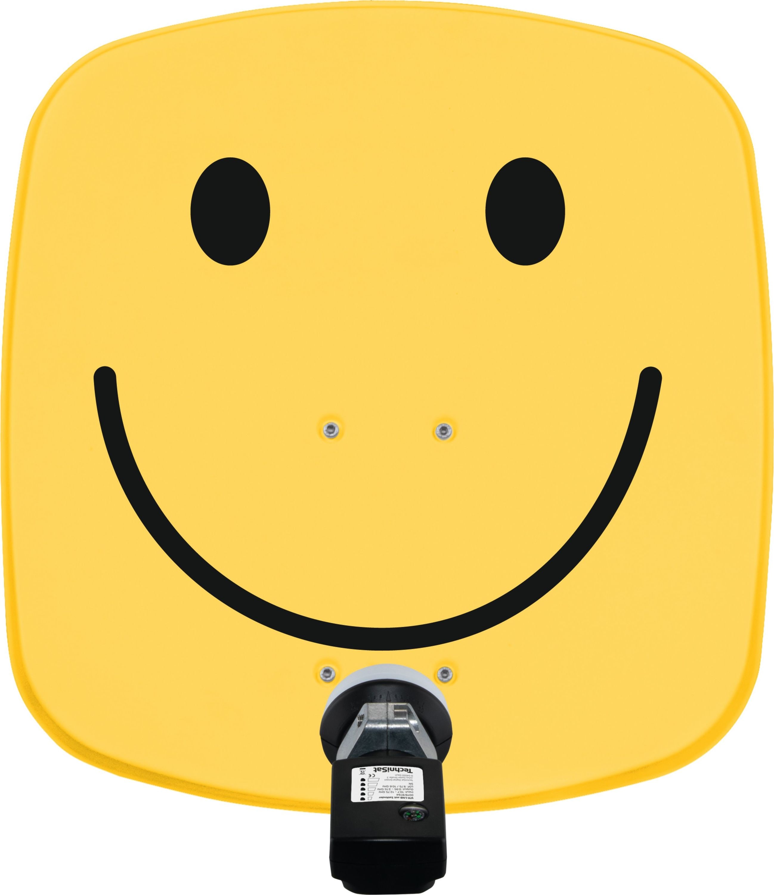 TechniSat DIGIDISH 45 | Sat-Sch&uuml;ssel mit V/H-LNB & Satfinder, 1 TN gelb mit smiley - Bild 1