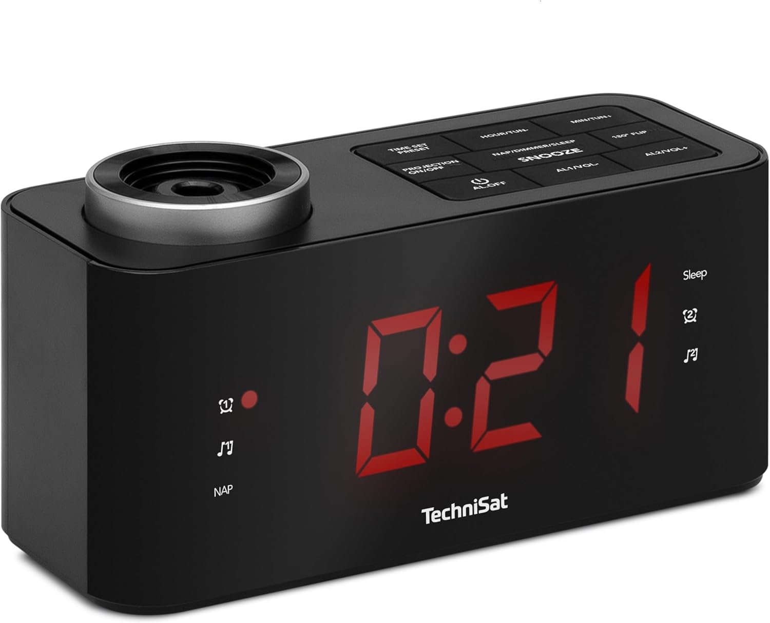 TechniSat DIGICLOCK 3 | Radiowecker mit Projektion, UKW-Radio & Snooze - Bild 1