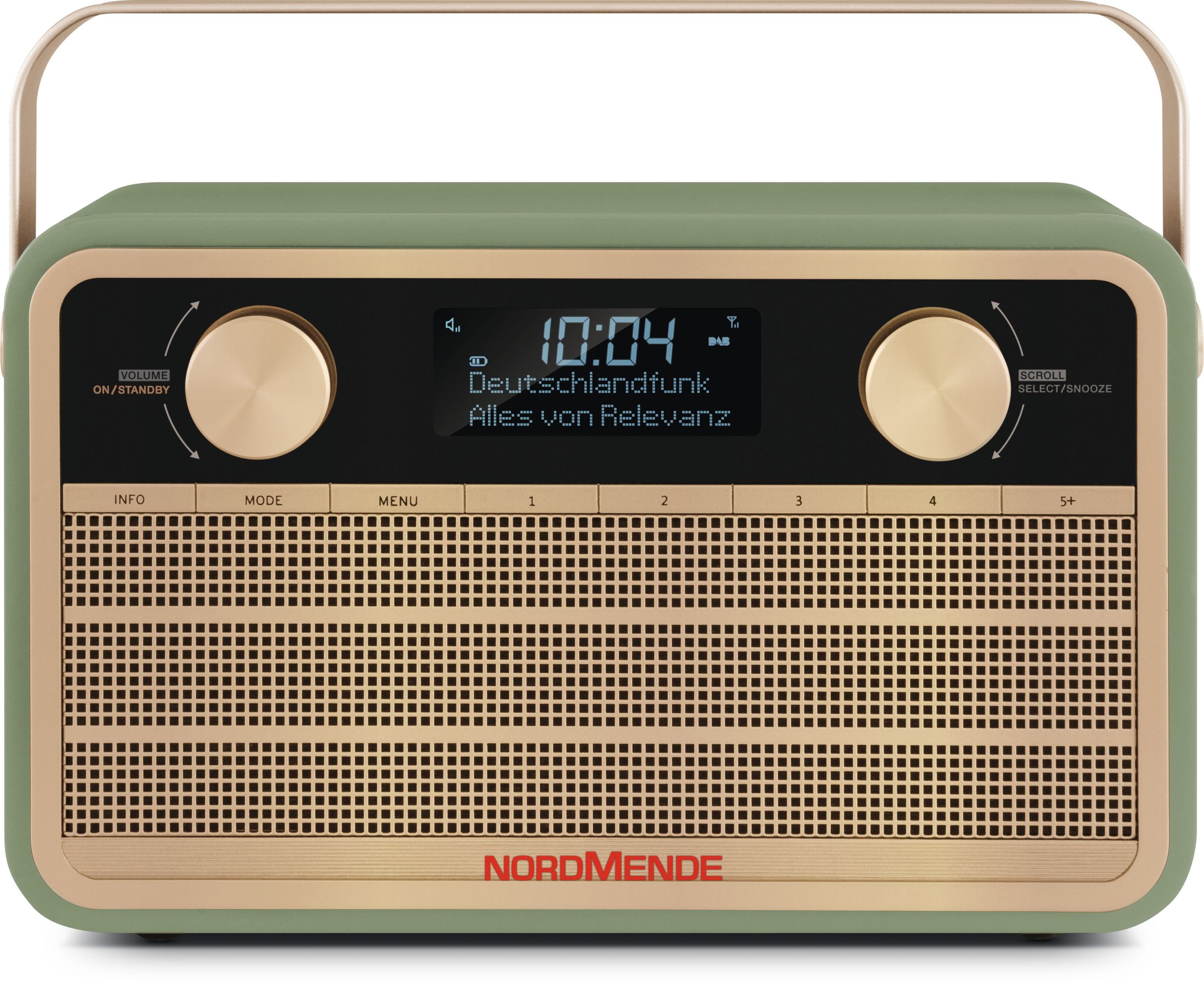 Nordmende Transita 120 | Portables DAB+/UKW Retroradio, Akku, Tragegriff | gr&uuml;n gr&uuml;n - Bild 1