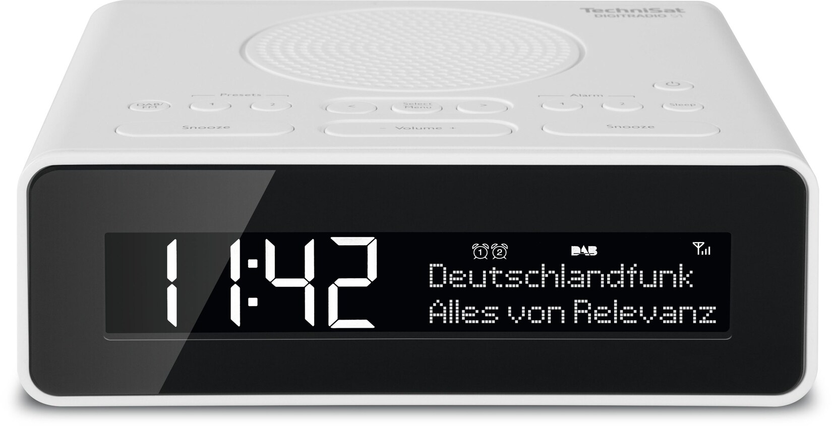 TechniSat DIGITRADIO 51   DAB+ & UKW Uhrenradio mit Radiowecktimer weiß | 04019588800014