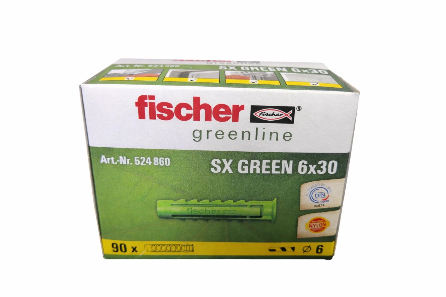 fischer SX GREEN Universald&uuml;bel 6&times;30 mm nachhaltig 90 Stk - Bild 1