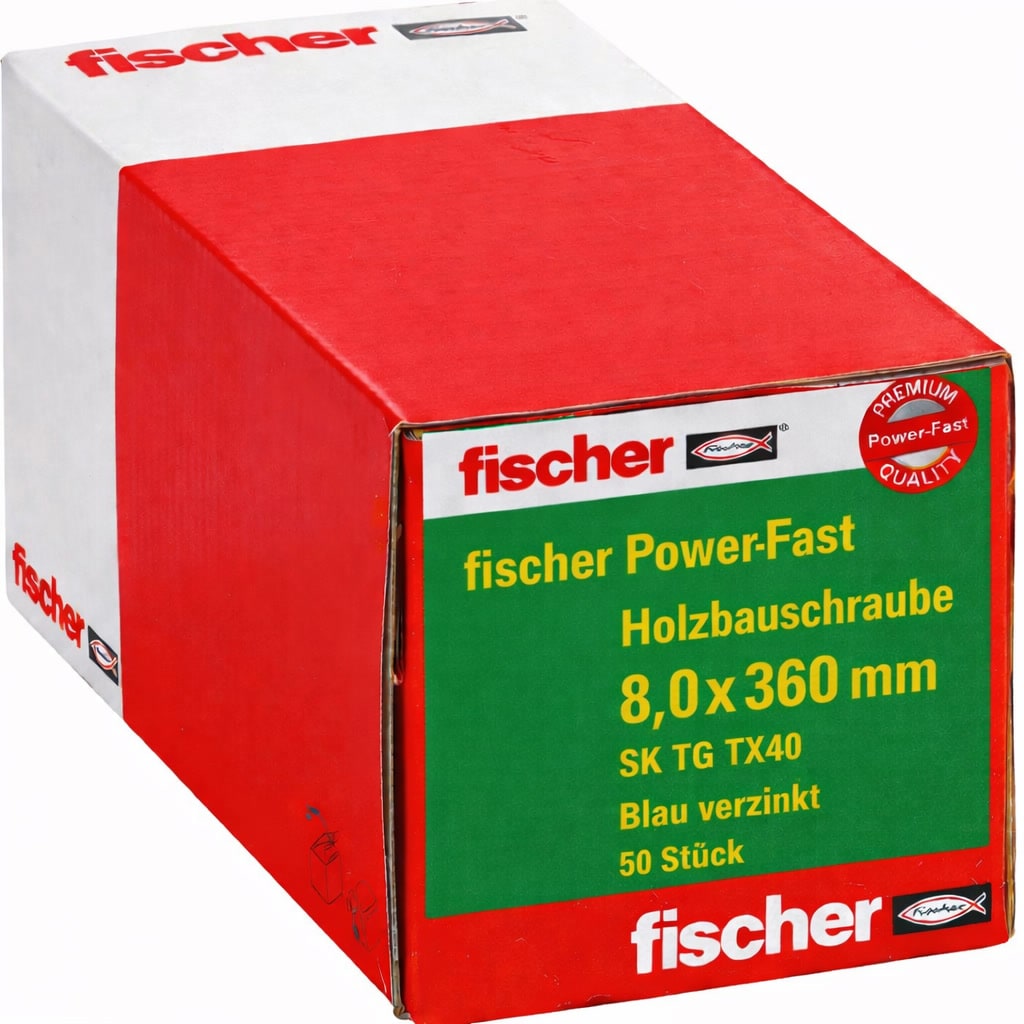 fischer Power-Fast Holzbauschraube 8,0&times;360 SK TX40 TG 50 Stk - Bild 1