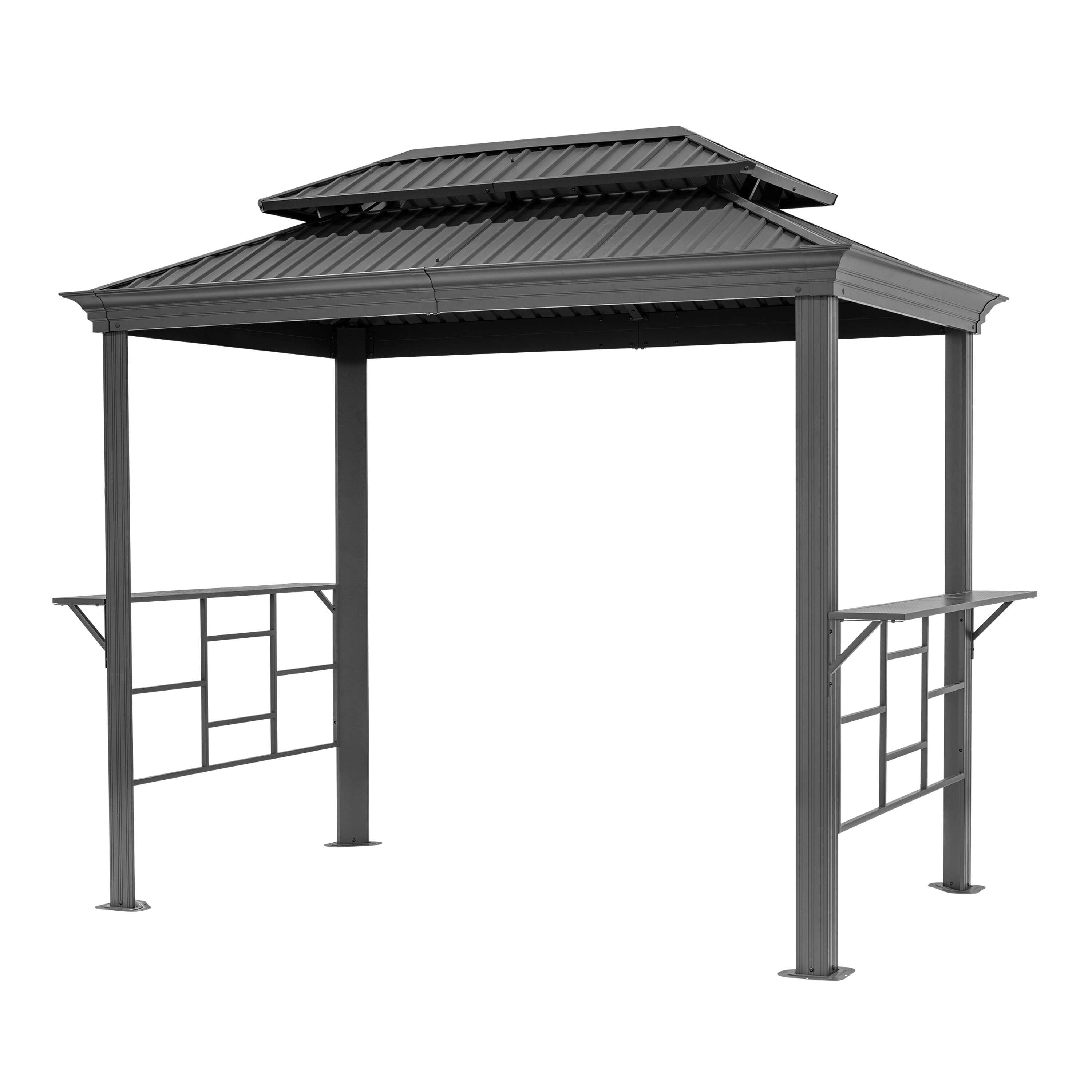 TOOLPORT Grillpavillon 2,8x1,8 m mit Stahldach anthrazit - Bild 1