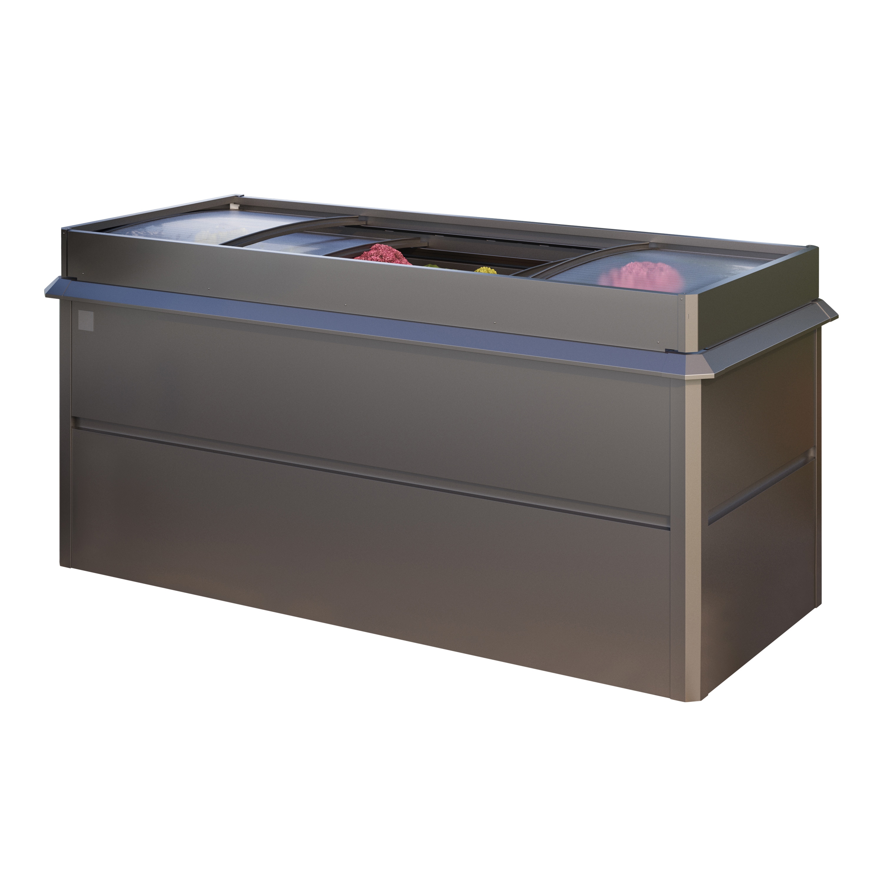 GFP Primeyard Hochbeet THEO, Stahl, Anthrazit-Metallic inkl. Fr&uuml;hbeetaufsatz und Schneckenschutz 200 x 100 x 77 cm - Bild 1