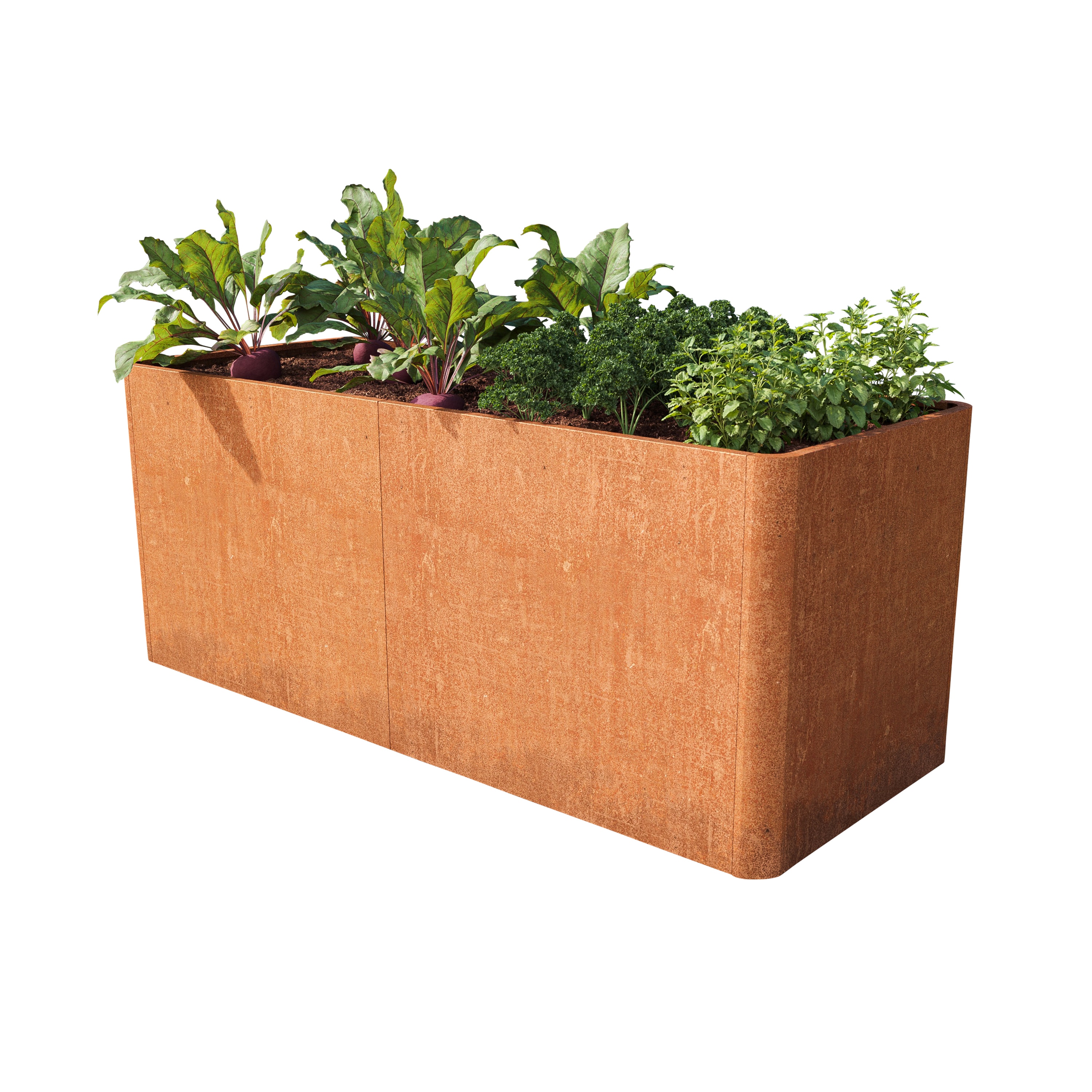 GFP Primeyard Cortenstahl Hochbeet MARIO inkl. Lochboden, Rost-Optik  200 x 107 x 60 cm - Bild 1