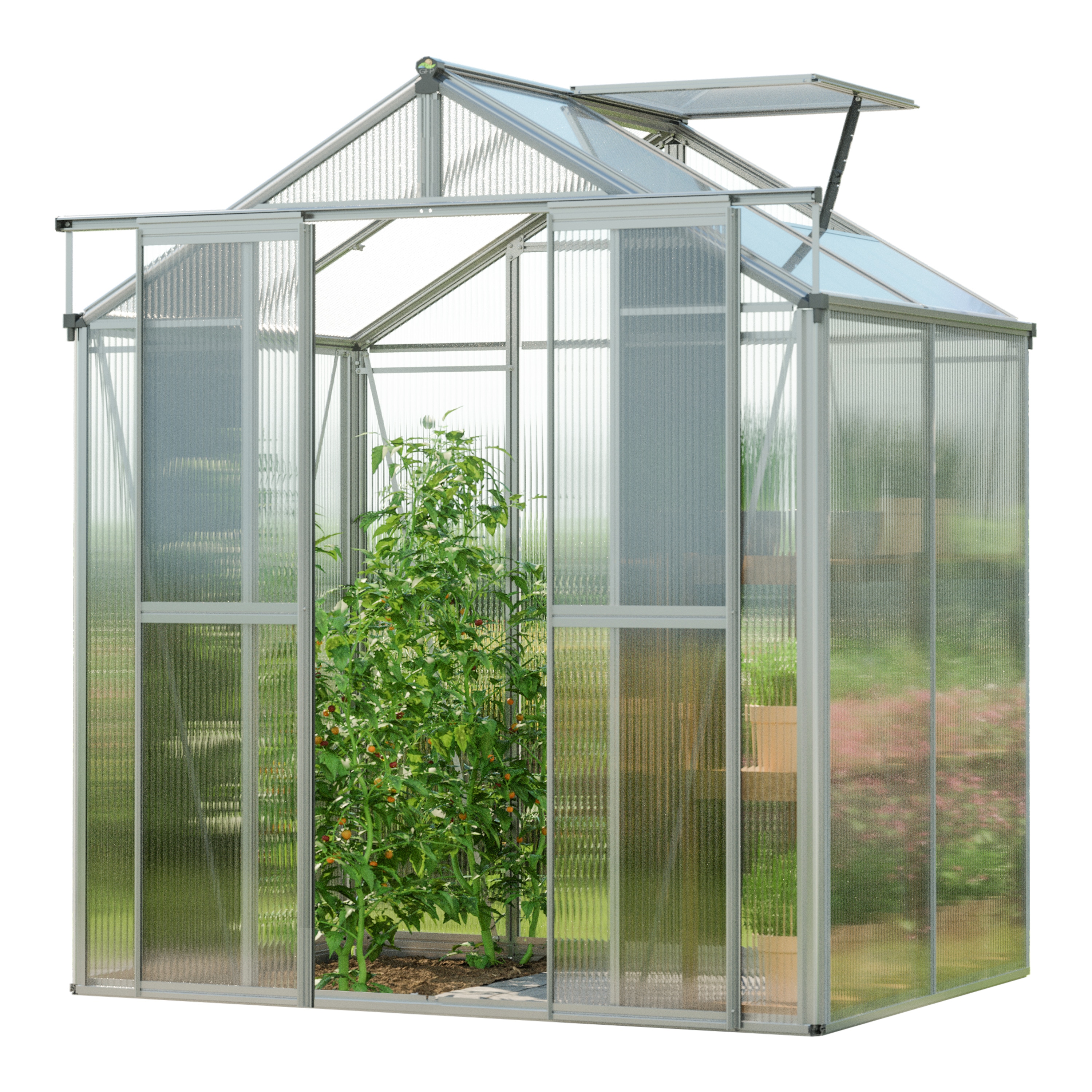 GFP Gew&auml;chshaus PICCO Hobby, ohne Setangebot | 8 mm 179 x 195 x 207 cm - Bild 1