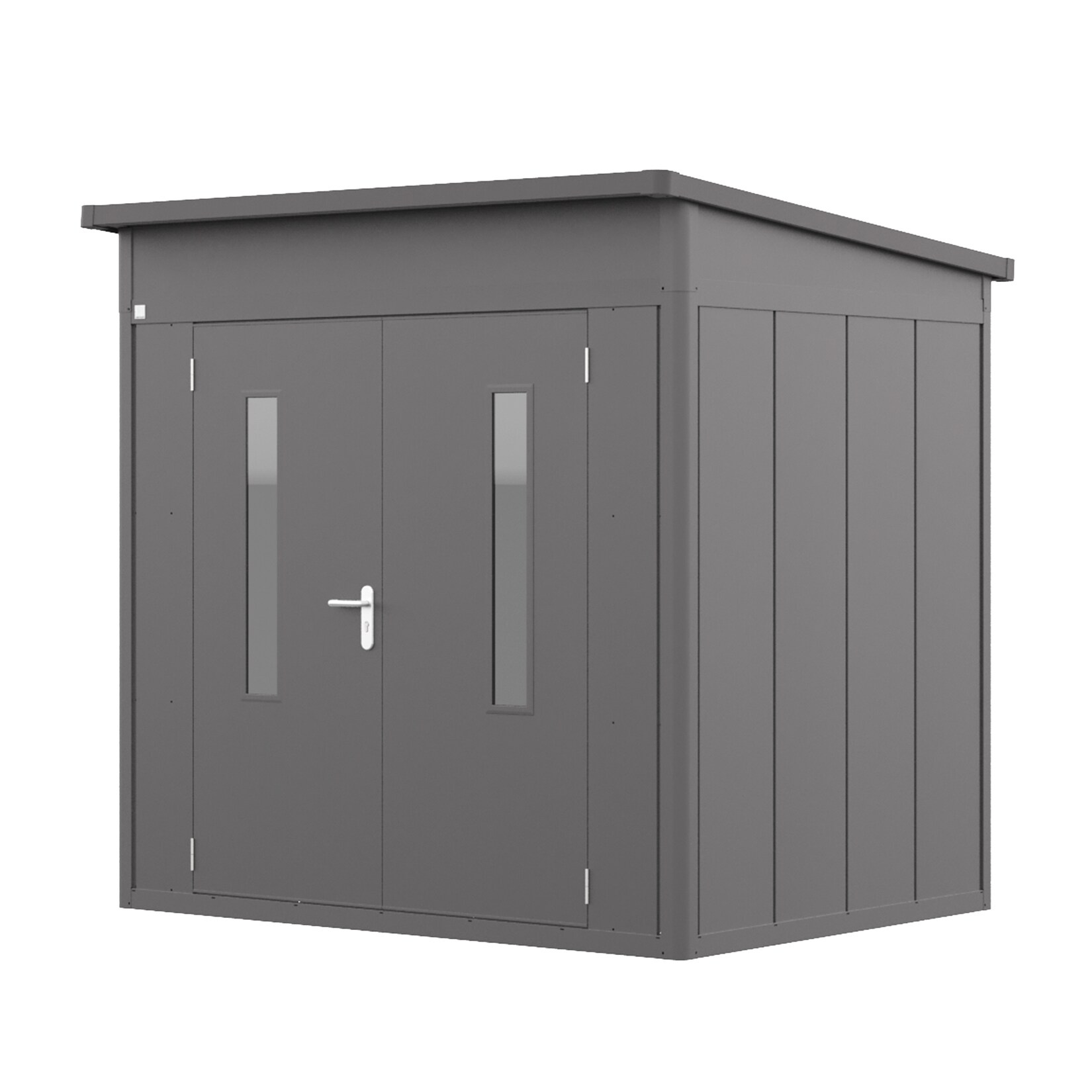 GFP Primeyard Gerätehaus FELIX aus Metall Gartenhaus Geräteschuppen, anthrazit 180x158x231 cm