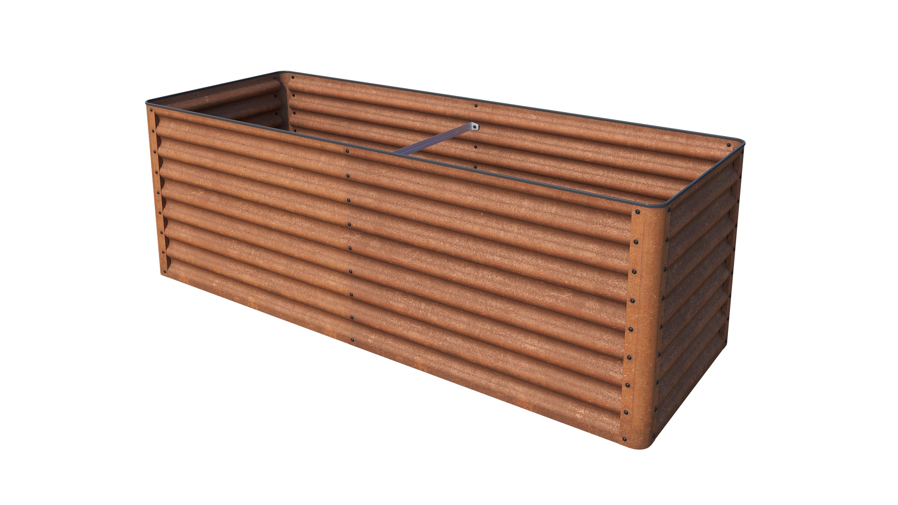 GFP Primeyard LUCA Cortenstahl-Hochbeet - stabiles Gartenbeet mit nat&uuml;rlicher Rostoptik & sicherem Kantenschutz 150x75x35 cm - Bild 1