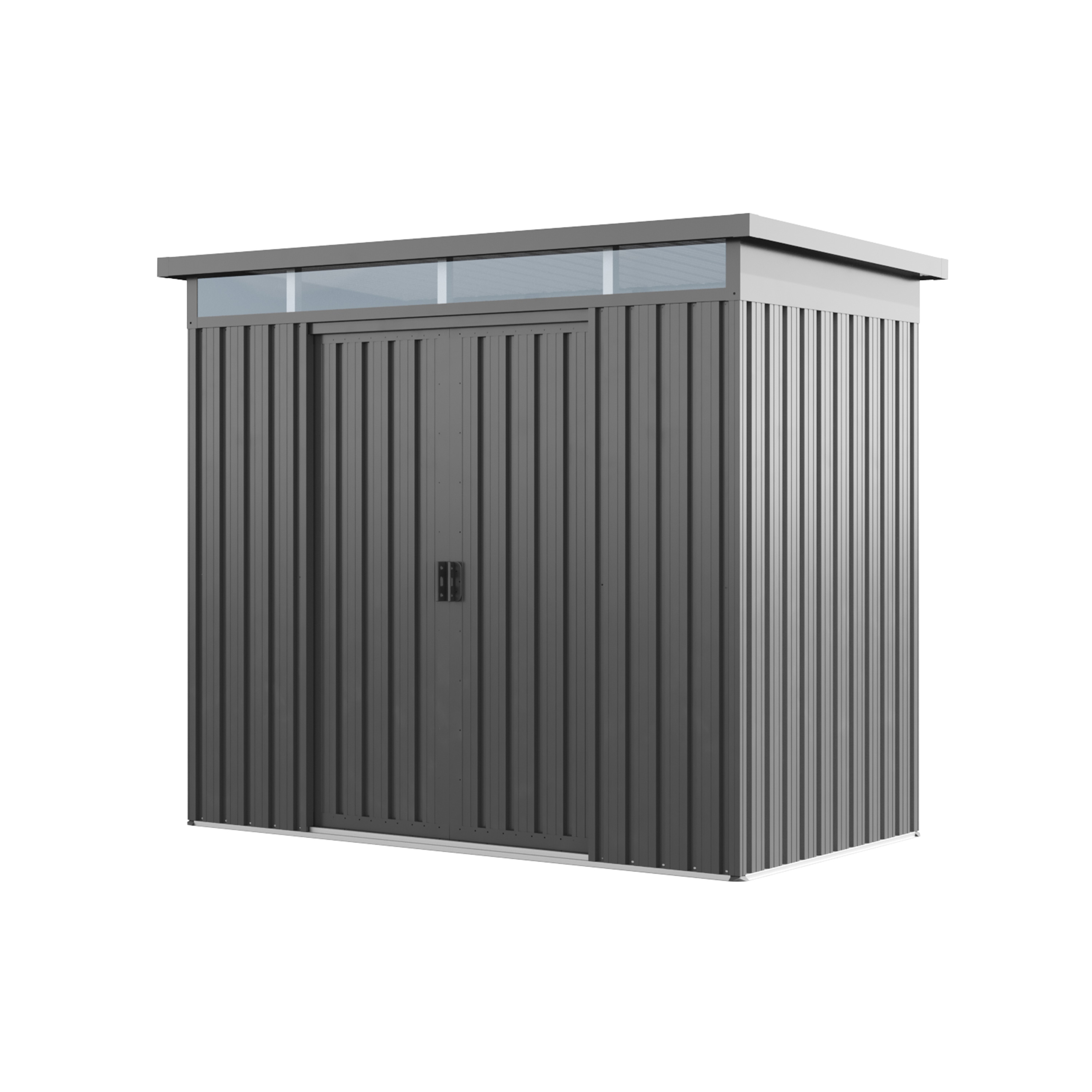 GFP Primeyard Ger&auml;tehaus BOB aus Metall Gartenhaus Ger&auml;teschuppen, grau 260x160x200 cm - Bild 1