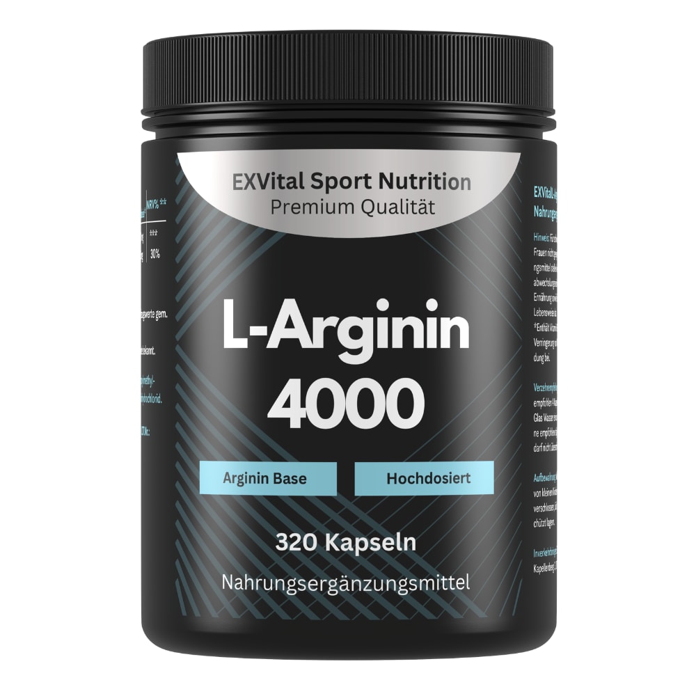 EXVital&reg; L-Arginin Base 4000, hochdosiert, 320 Kapseln - Bild 1