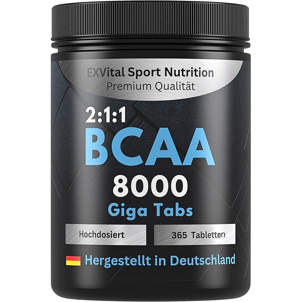EXVital&reg; BCAA 8000 Giga Tabs, Amino Komplex, 365 Tabletten - Bild 1