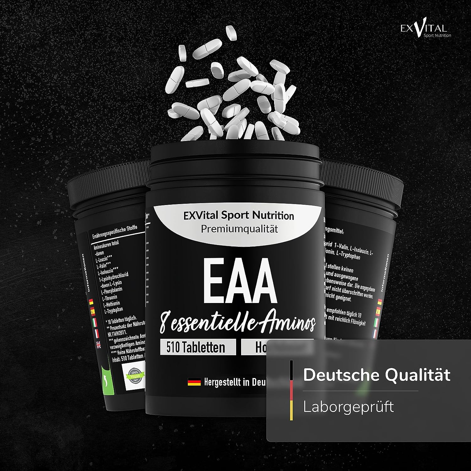 EXVital&reg; EAA Tabletten mit 8 essentiellen Aminos&auml;uren, 510 Tabletten - Bild 1