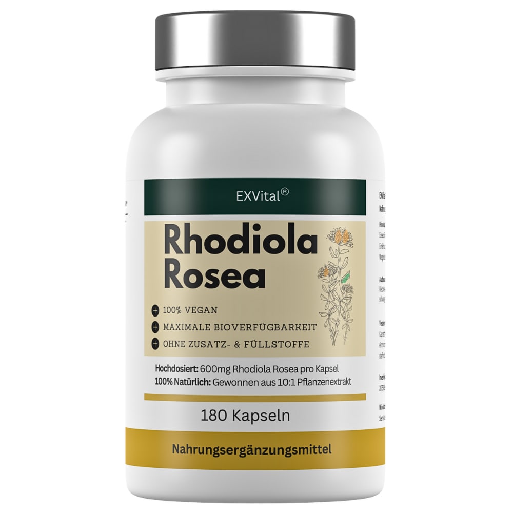 EXVital&reg; Rhodiola Rosea Kapseln, hochdosiert, 180 Kapseln - Bild 1