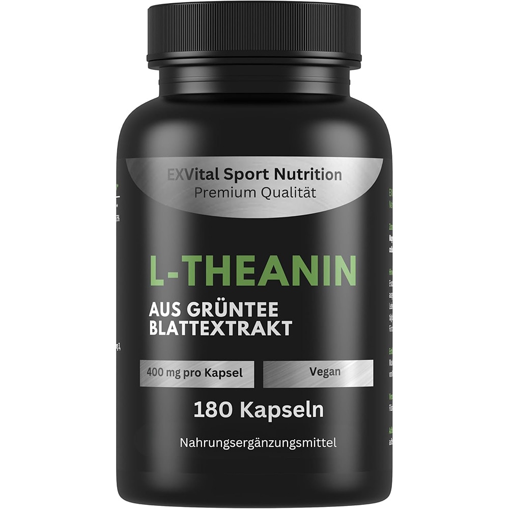 EXVital&reg; L-Theanin Kapseln, Aus Gr&uuml;ntee Blattextrakt, 180 Kapseln - Bild 1