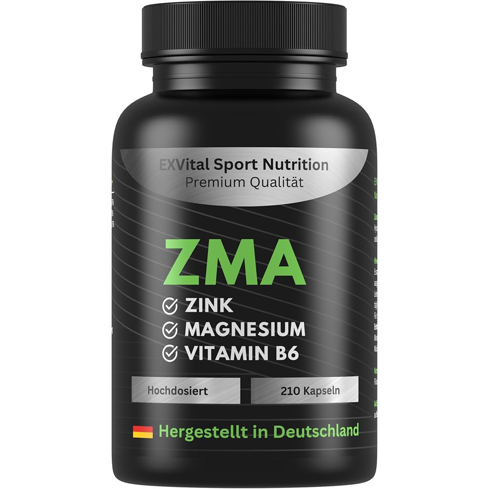 EXVital&reg; ZMA Caps, Magnesium, Zink & Vitamin B6 Komplex, 210 Kapseln - Bild 1