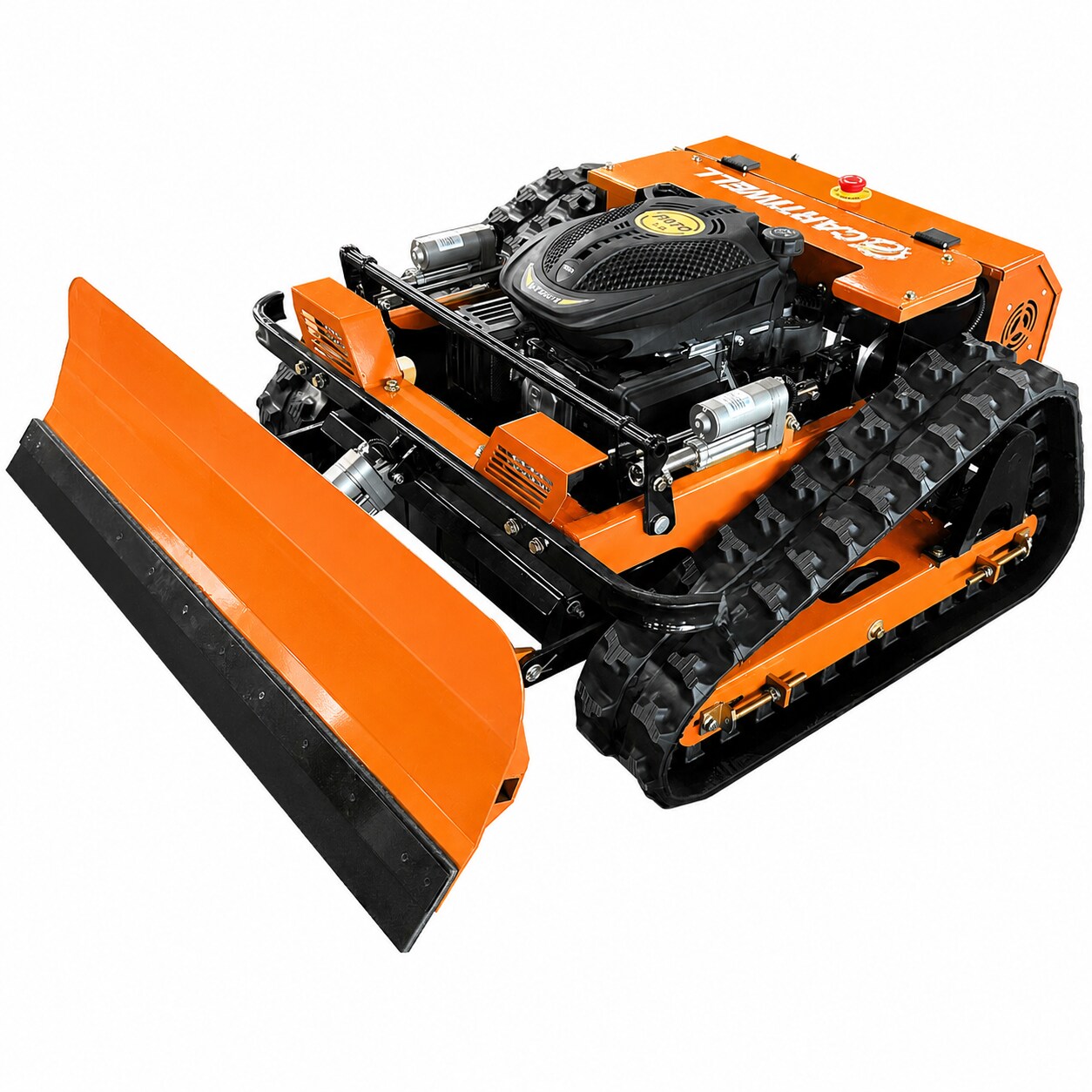 Ferngesteuerter Motor-Rasenmäher CW-500 Orange Böschungsmäher mit Schneepflug