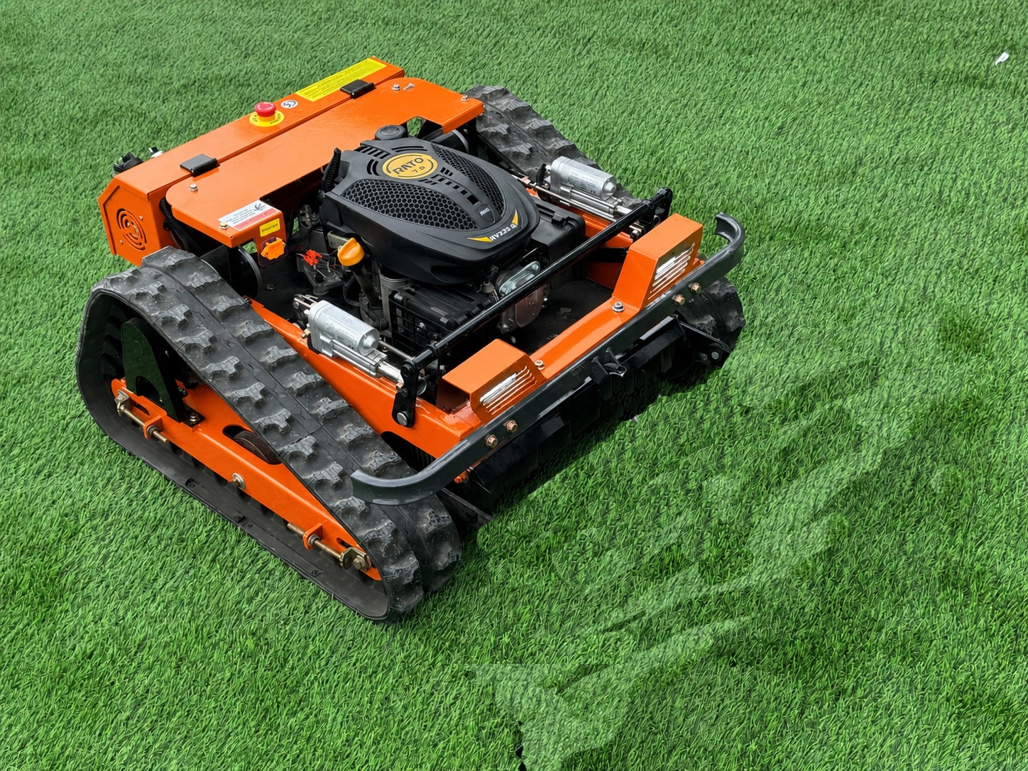 Ferngesteuerter Motor-Rasenm&auml;her CW-500 Orange B&ouml;schungsm&auml;her - Bild 1