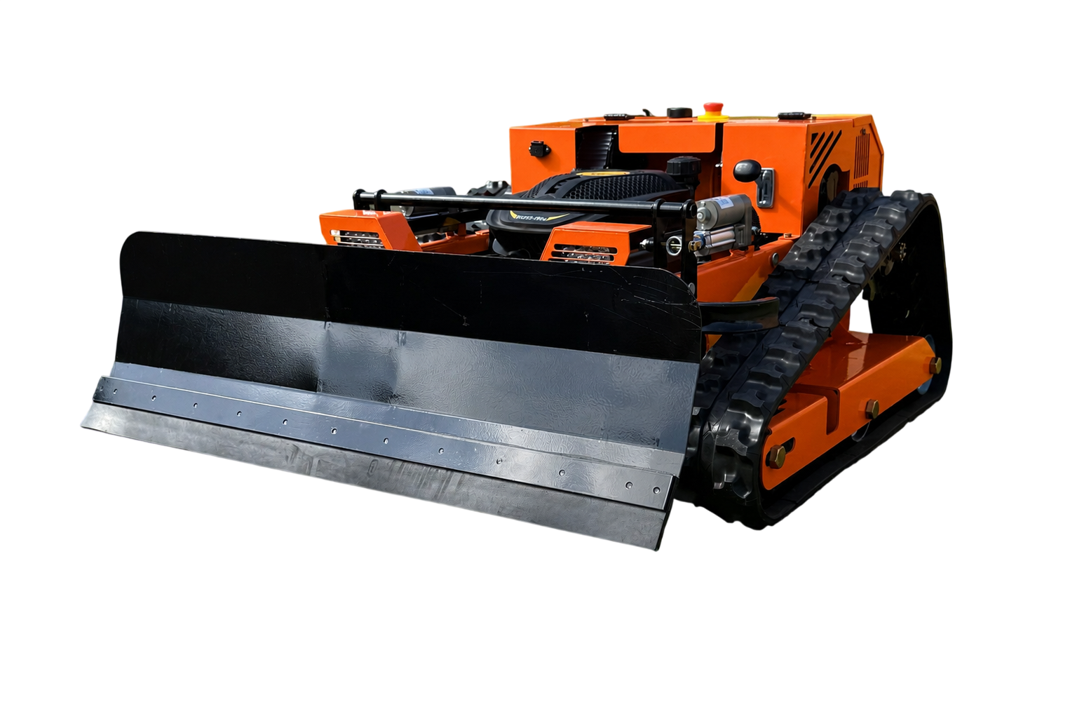 Ferngesteuerter Motor-Rasenmäher CW-500 Plus Orange Böschungsmäher mit Schneepflug