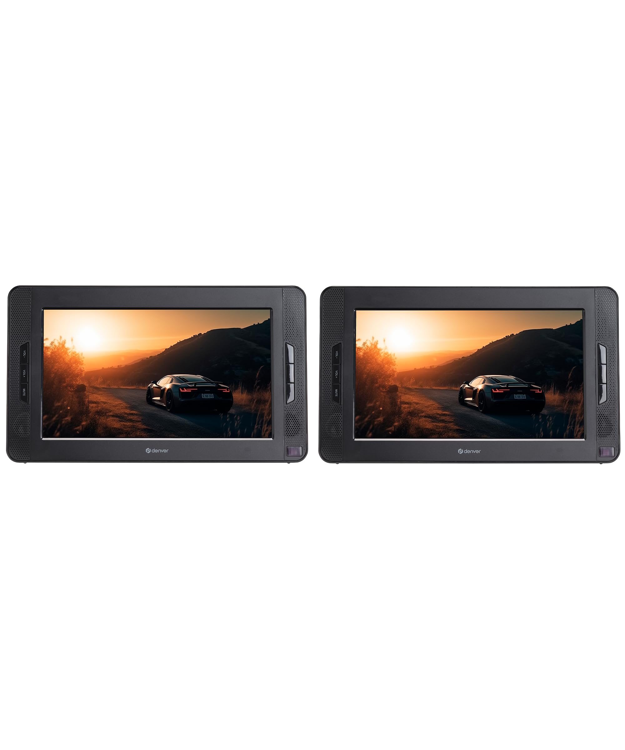DENVER MTW-1098 Tragbarer DVD Player (10 Zoll (25,4 cm), LCD Display, 12V Anschluss, Akku, USB, SD) - Bild 1