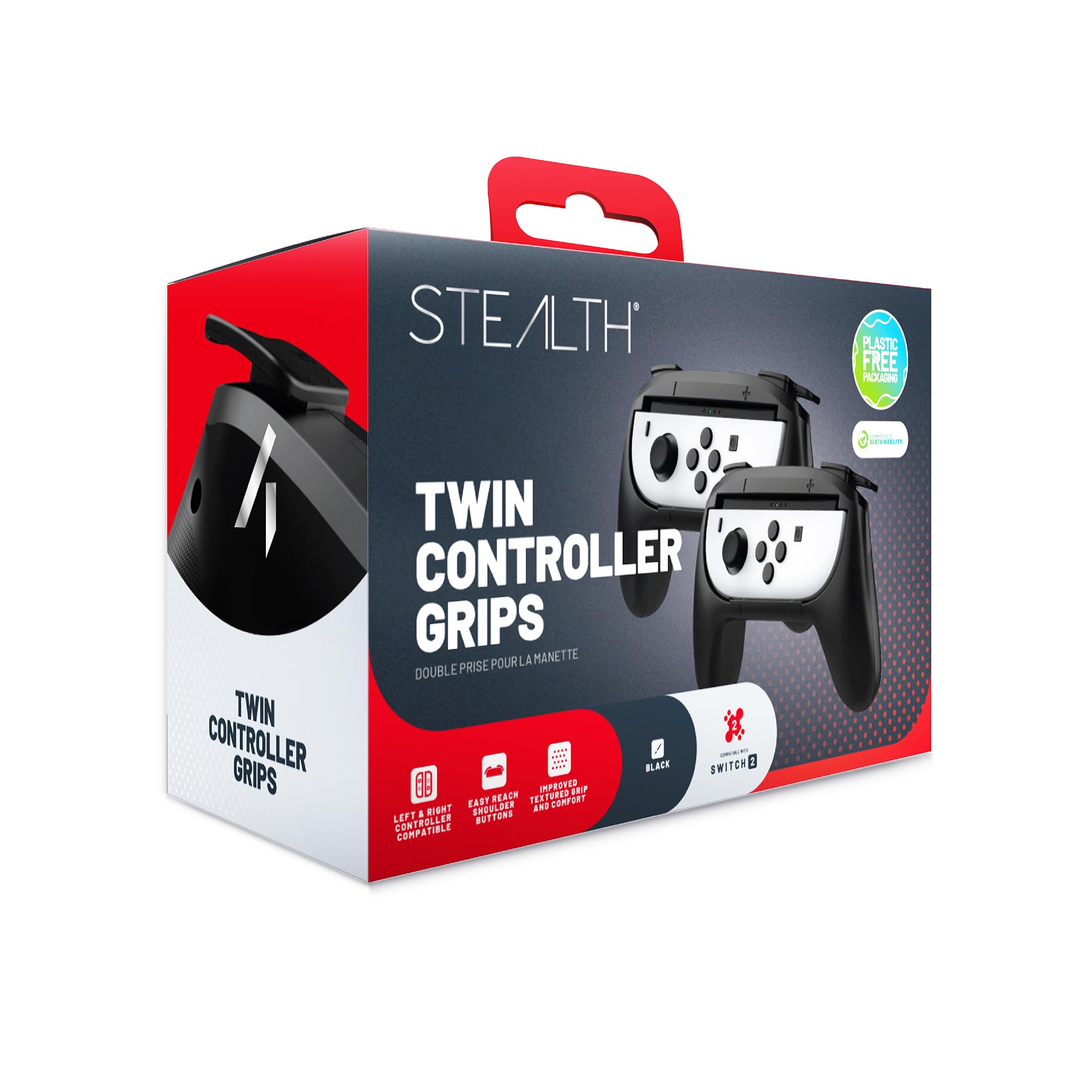 Nintendo Twin Controller Game Grips, Schwarz - Bild 1