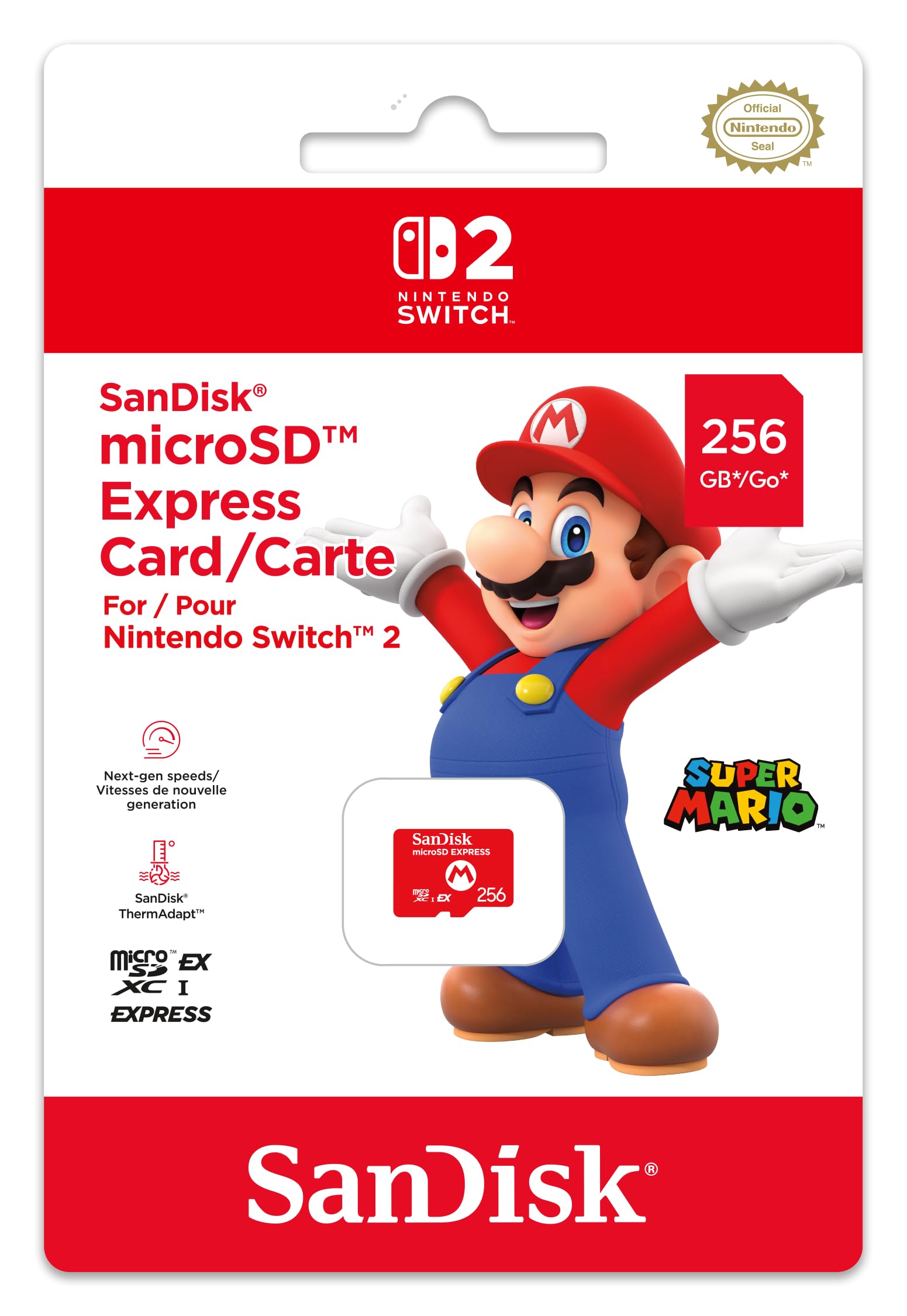 SanDisk microSD EXPRESS Card 256 GB Speicherkarte (passend f&uuml;r Nintendo Switch 2) - Bild 1