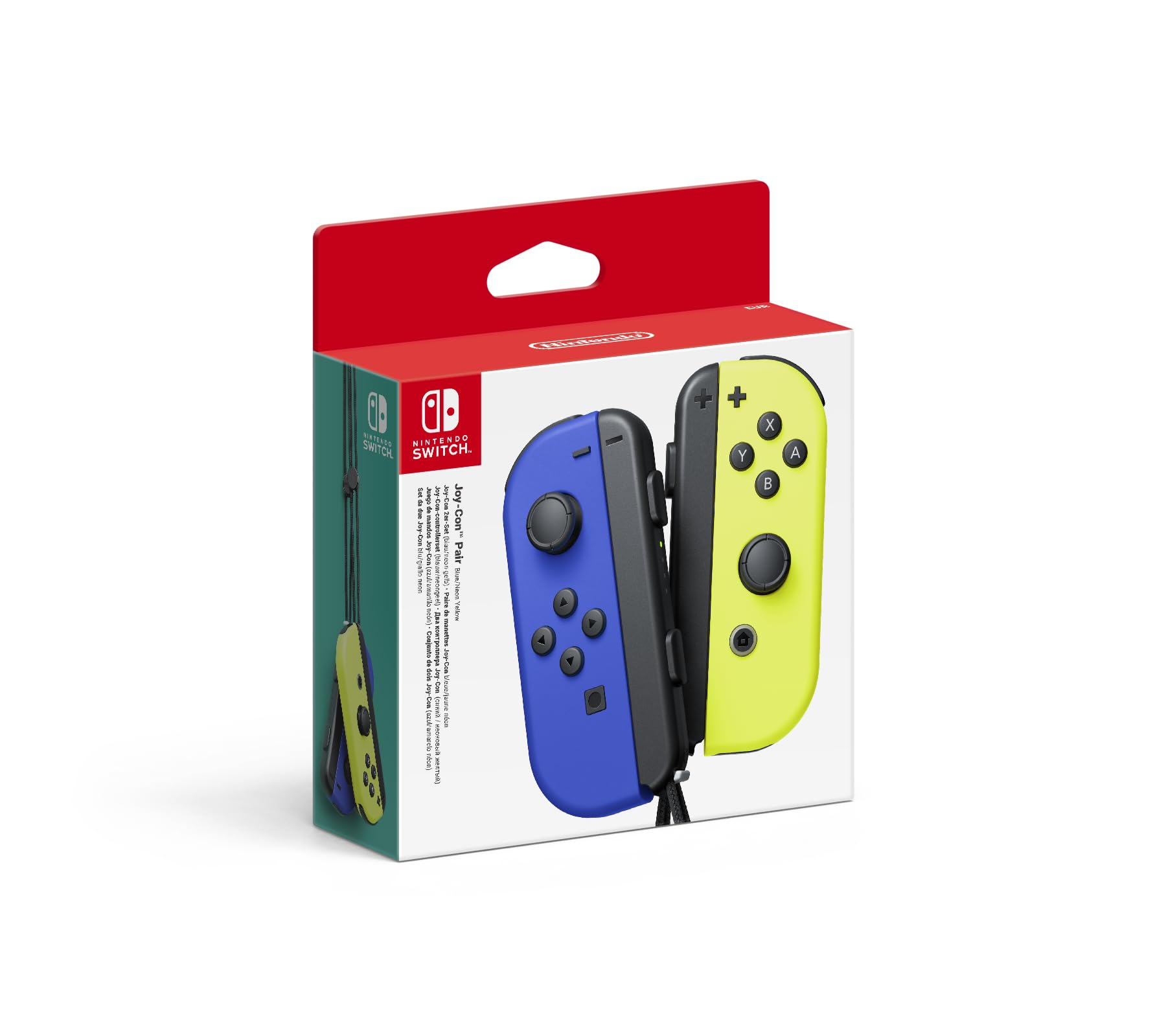 Nintendo Joy-Con 2er-Set Blau/Neon-Gelb Nintendo Switch Controller (10019746, Geeignet f&uuml;r Nintendo Switch, Funk, Bluetooth, NFC, Lithium-Ionen-Akku, inkl. 2 Joy-Con-Handgelenksschlaufen) - Bild 1