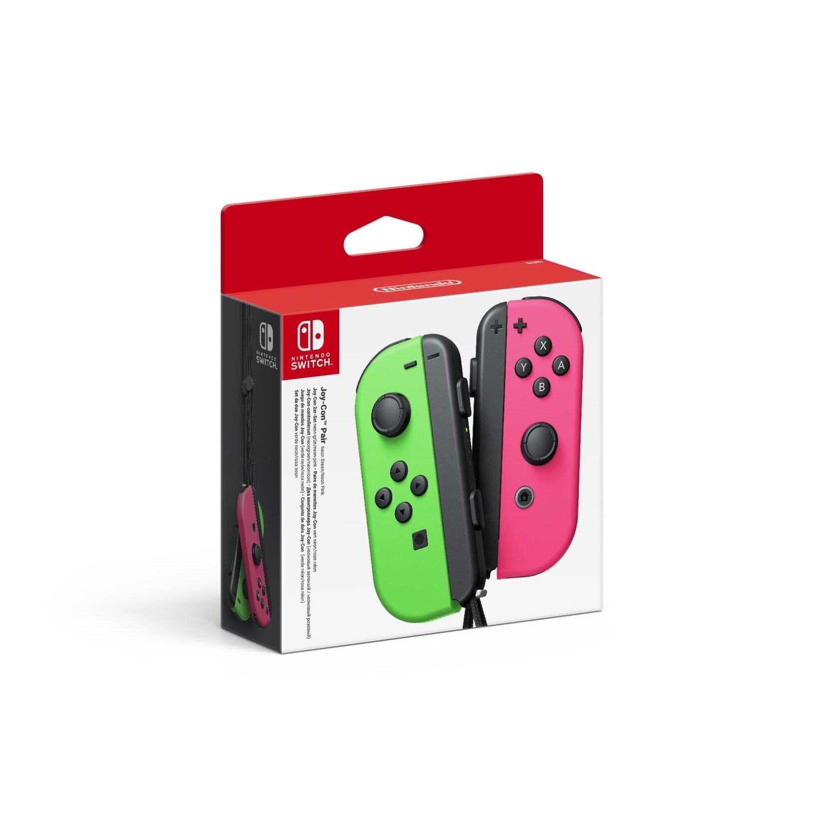 Nintendo Joy-Con 2er grün/pink V2 (Wechselbare Batterie) Neon Nintendo Switch Controller (10019745, Geeignet für Nintendo Switch, Funk, Bluetooth, NFC)