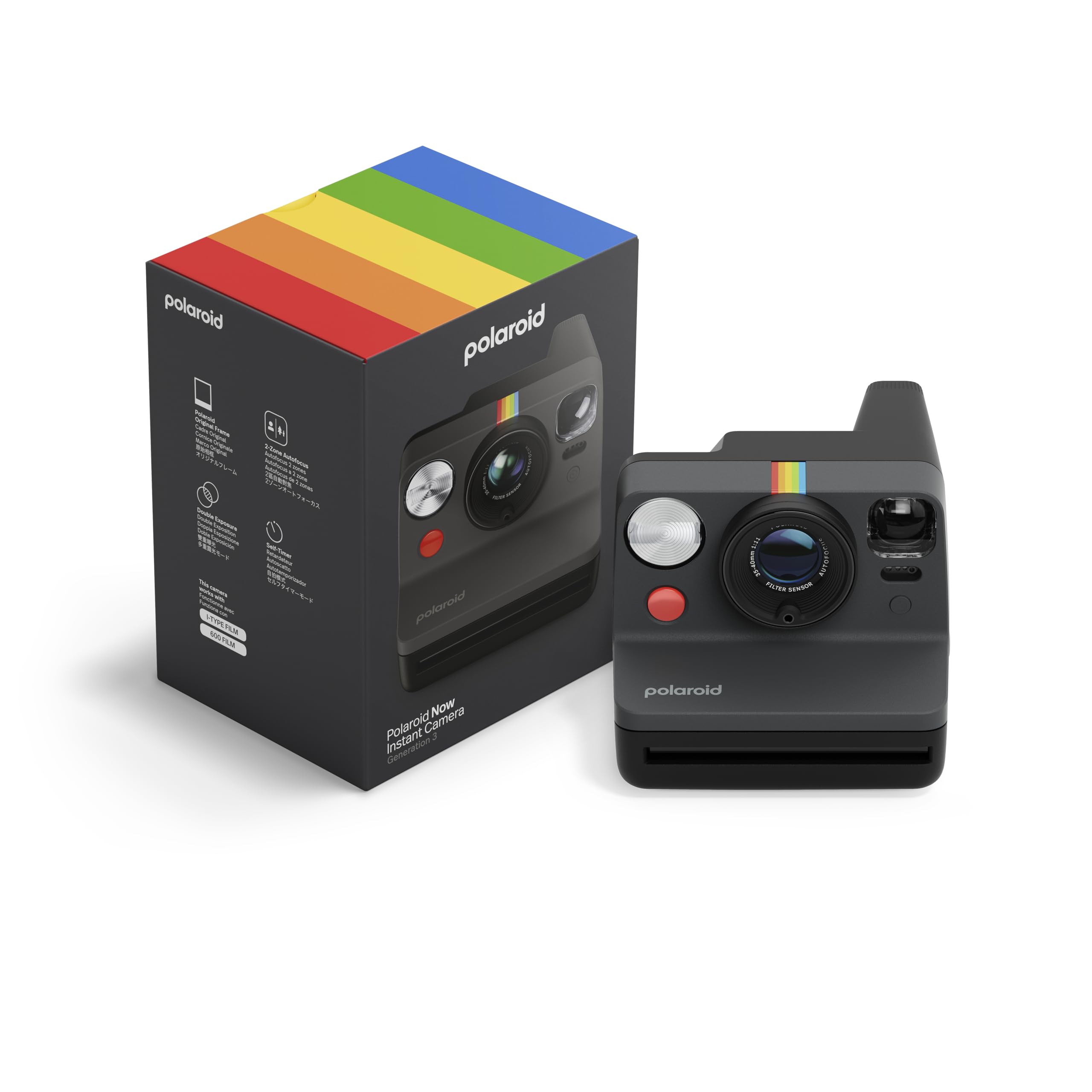 Polaroid Now Sofortbildkamera Generation 3, Schwarz (254861) - Bild 1