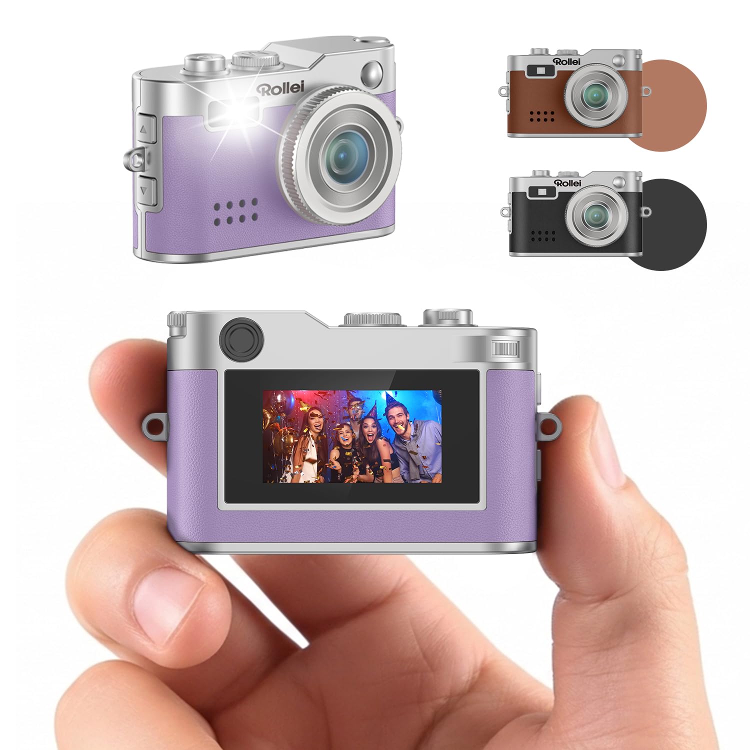 ROLLEI Mini Digitalkamera, Lila - Bild 1
