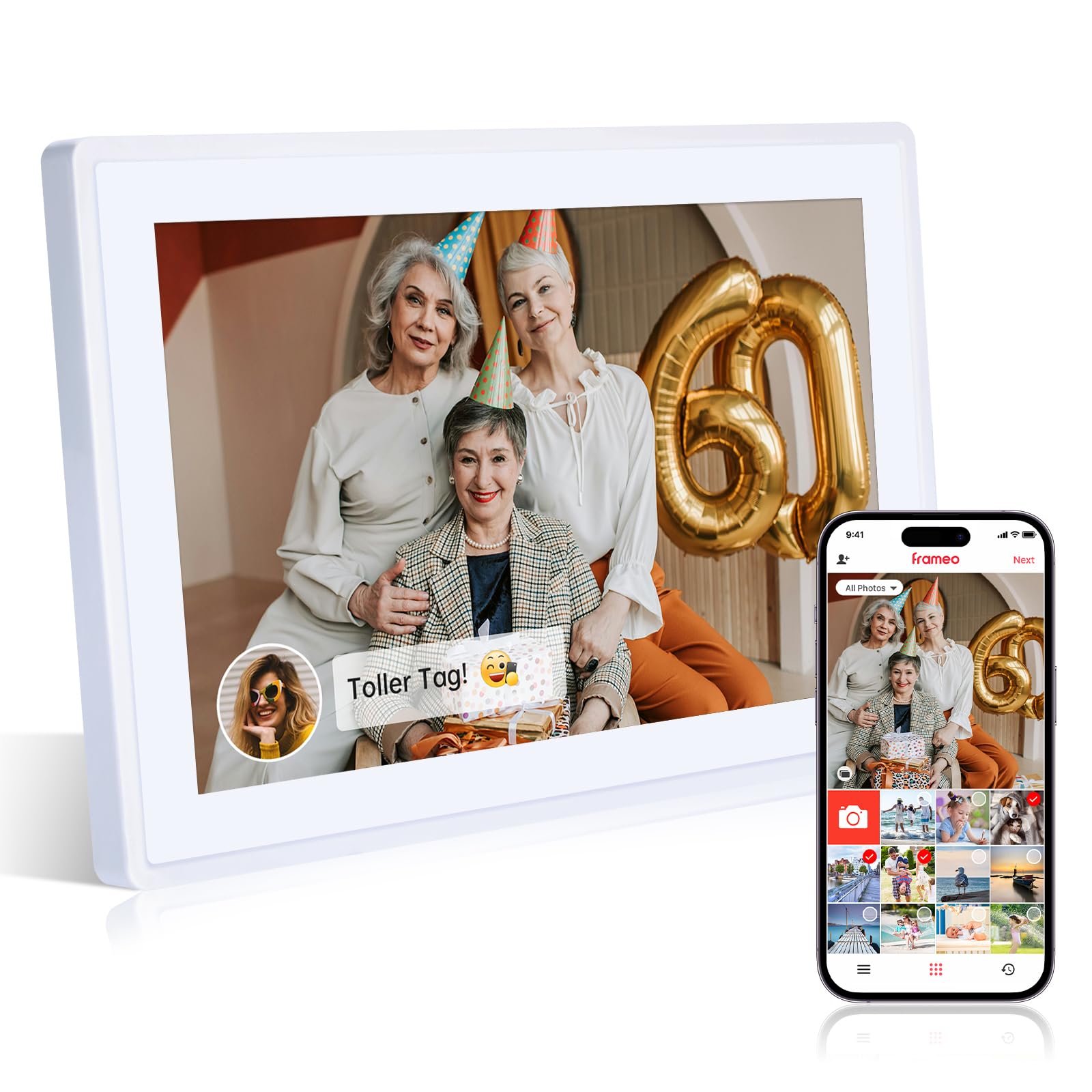 ROLLEI Smart Frame WiFi 100 Wei&szlig; Digitaler Bilderrahmen - Bild 1