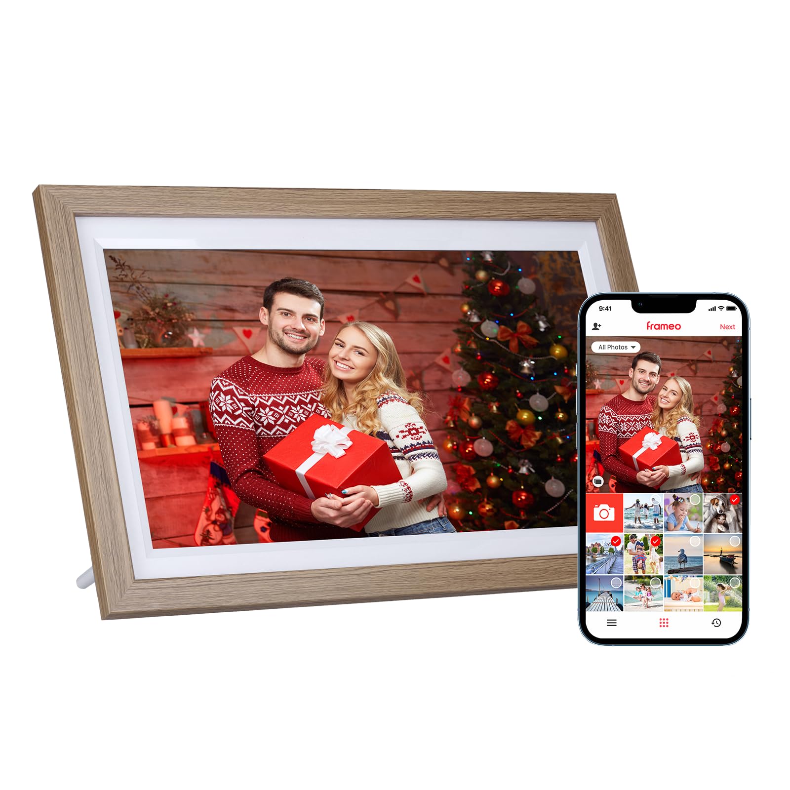 ROLLEI Digitaler Bilderrahmen Smart Frame WiFi 152 Holzoptik Eiche - Bild 1
