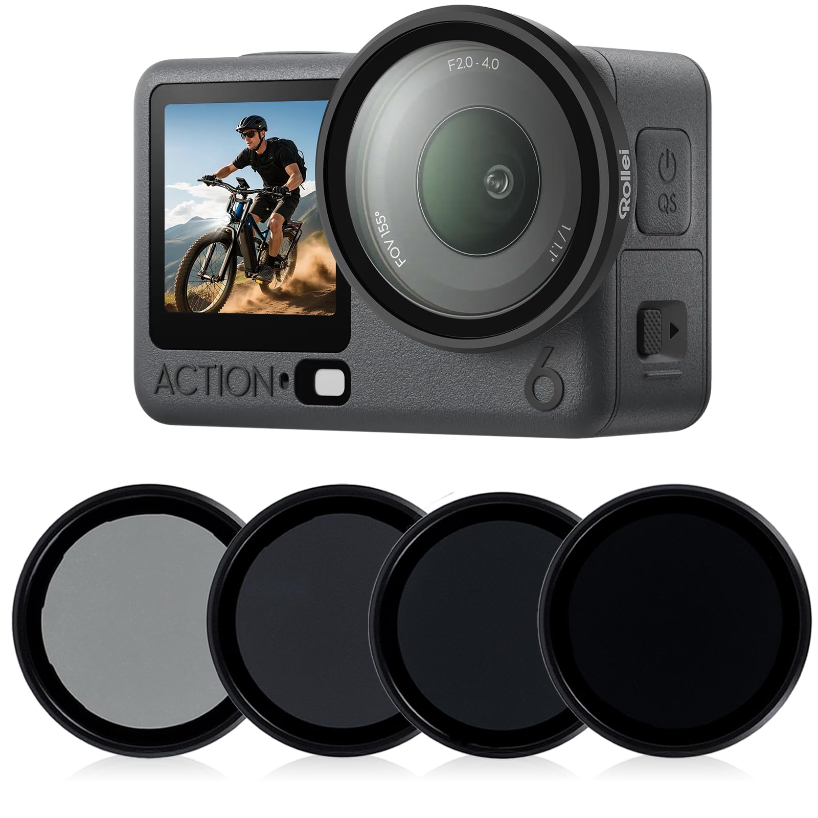 ROLLEI DJI Osmo Action 6 Filter-Set | CPL, ND8, ND16 und ND32 - Bild 1
