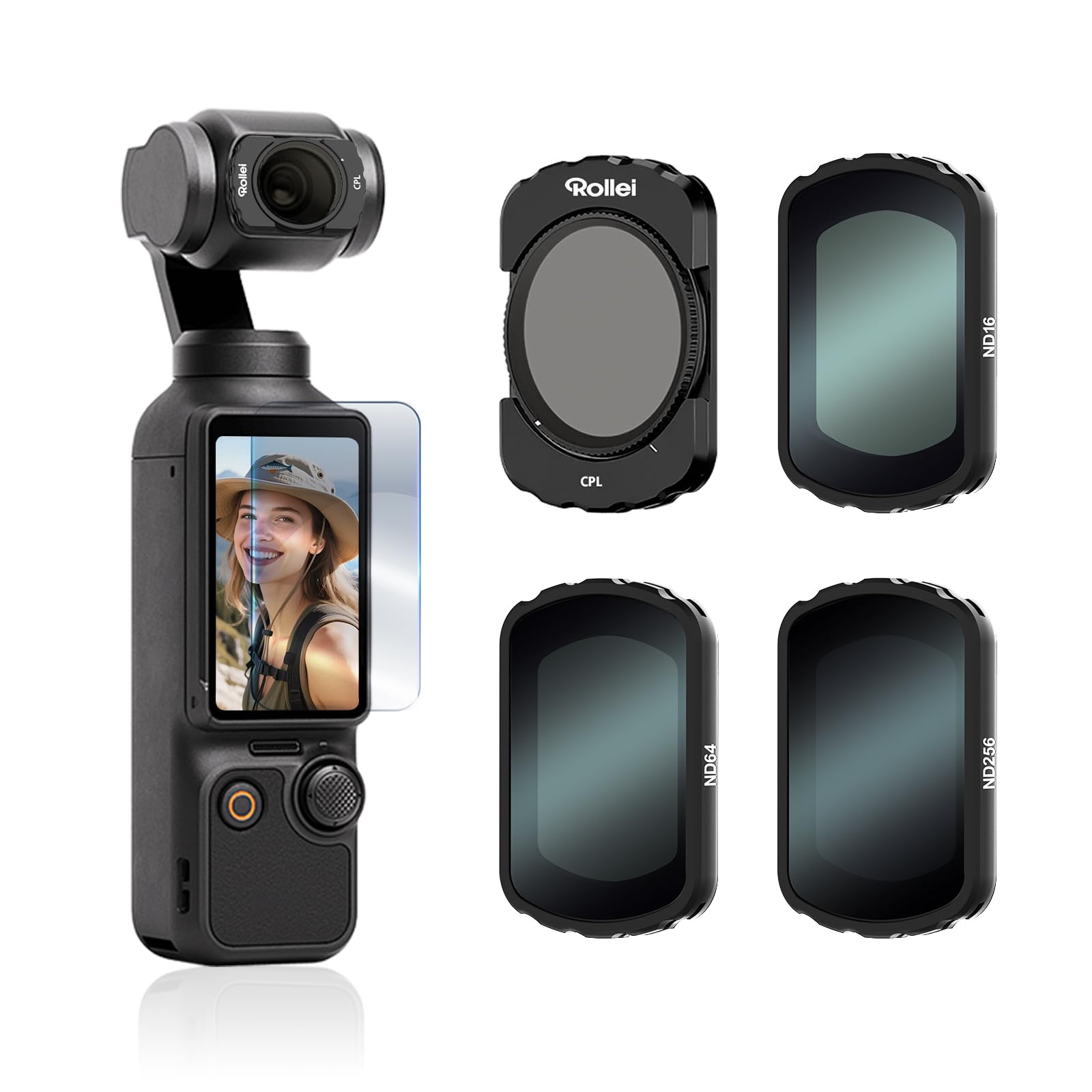 ROLLEI DJI Osmo Pocket 3 &; 4 CPL, ND16, ND64, ND256 Filter-Set - Bild 1