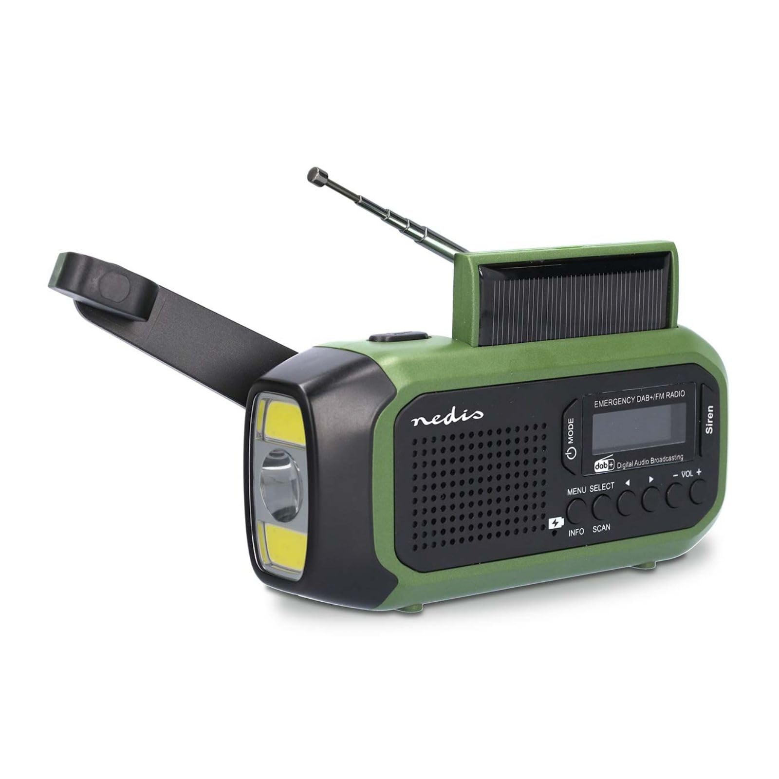NEDIS RDDBCR2000 gr&uuml;n Notfallradio (DAB+, Wecker, tragbar) - Bild 1