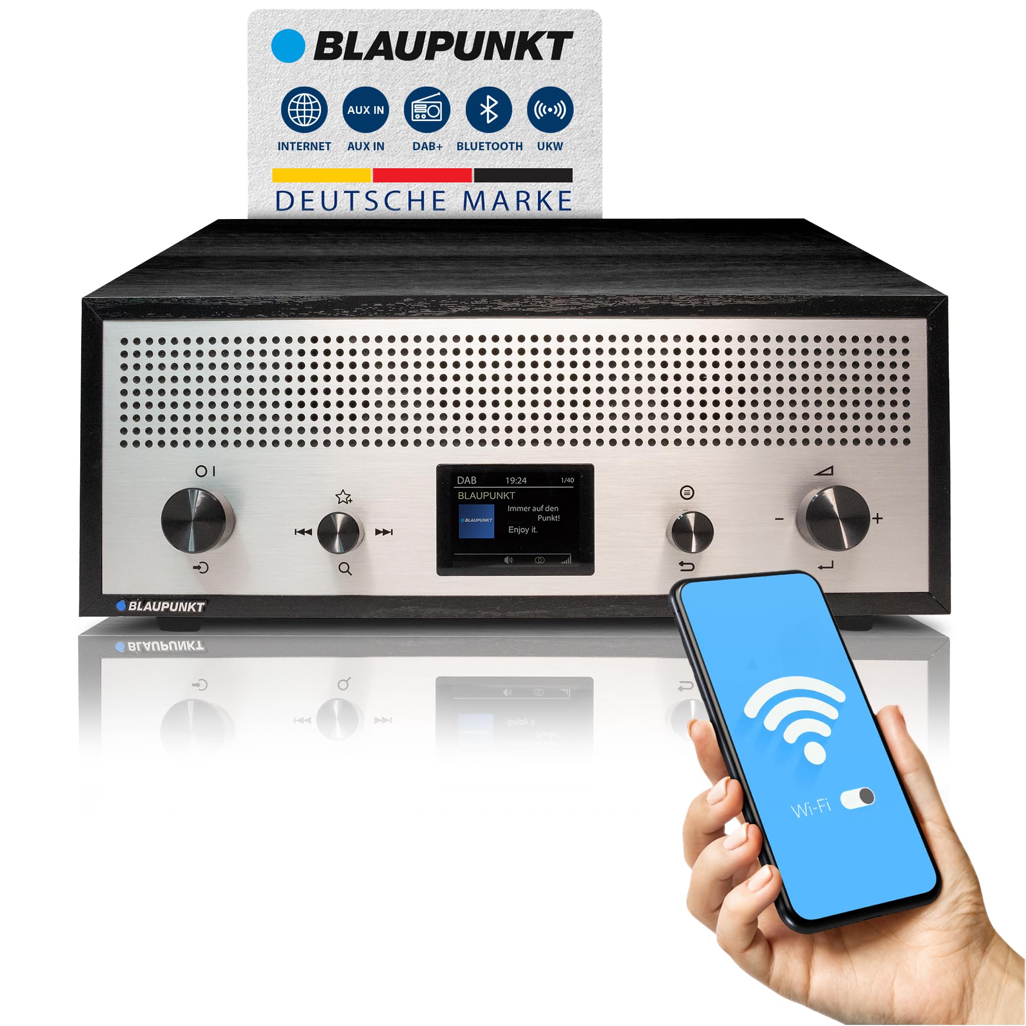VERONA | RXD 190 | Nostalgieradio mit DAB+ und Bluetooth | Schwarz - Bild 1