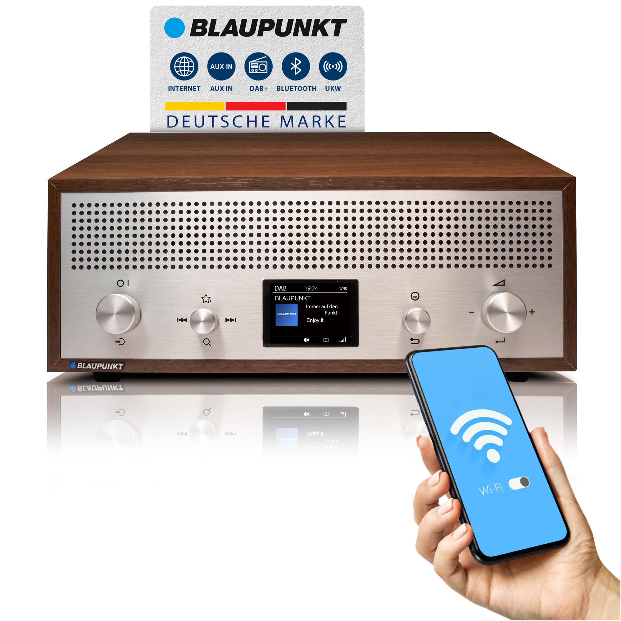 VERONA | RXD 190 | Nostalgieradio mit DAB+ und Bluetooth | Walnuss - Bild 1