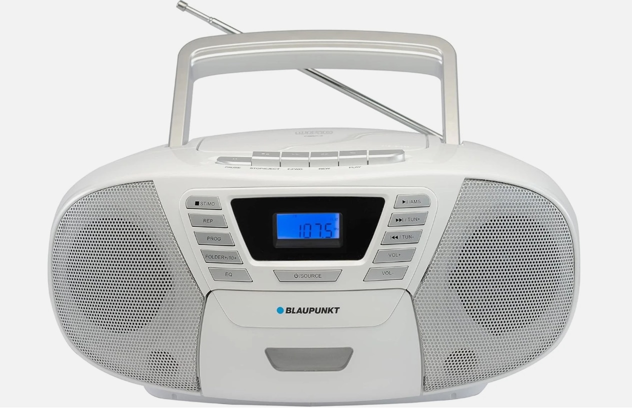 B 120 | Boombox mit CD Player und Bluetooth | Wei&szlig; - Bild 1
