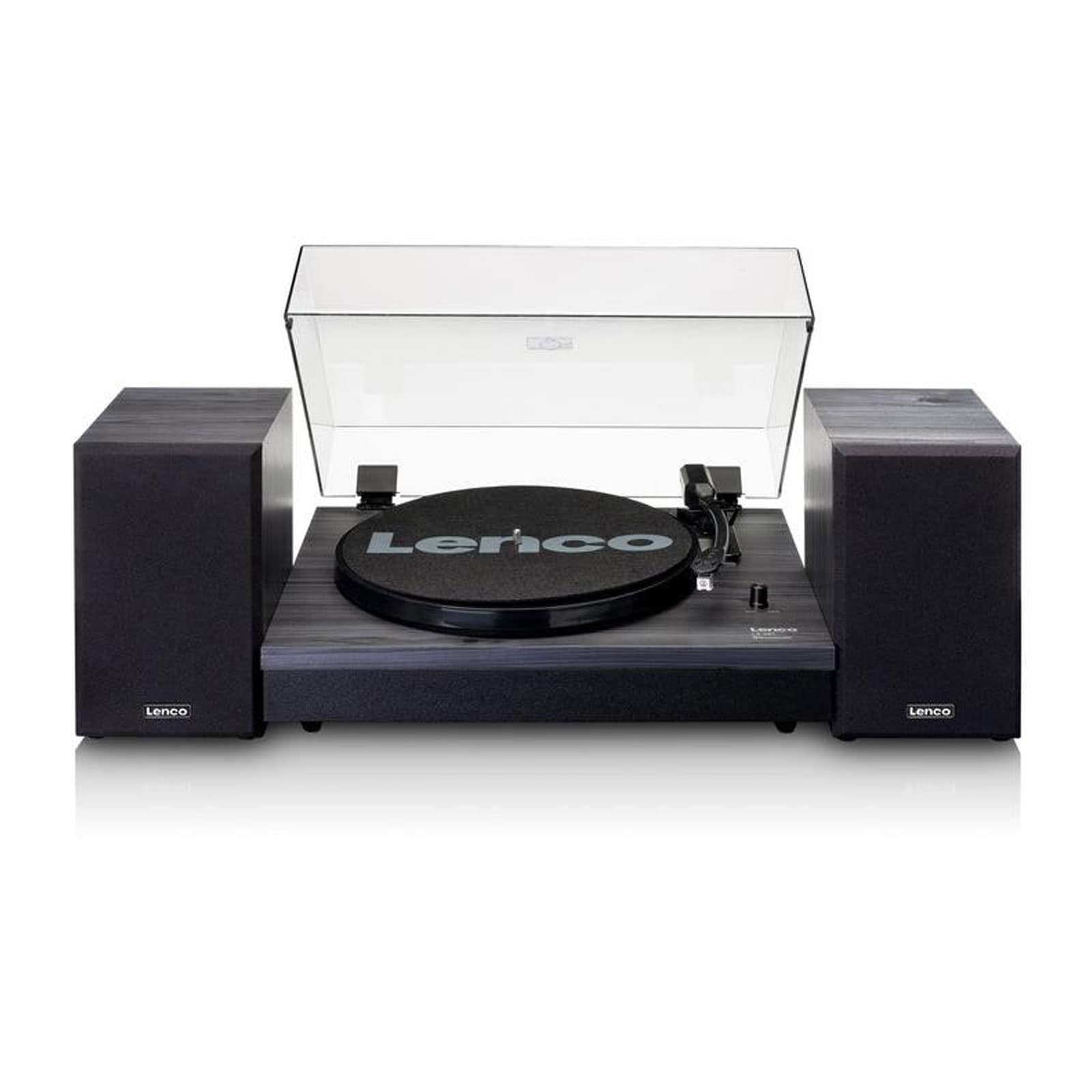 Lenco LS-301BK Bluetooth Plattenspieler mit zwei externen Lautsprechern Schwarz - Bild 1