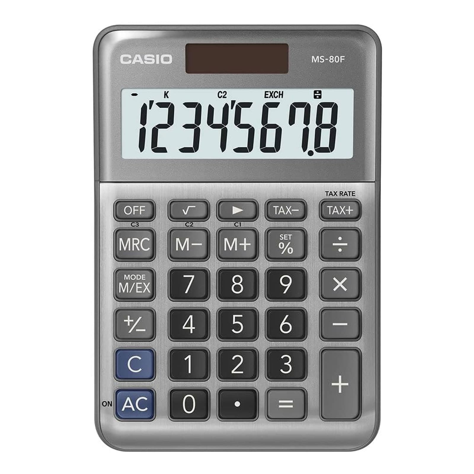 CASIO Taschenrechner MS-80F (8 Ziffern, W&auml;hrungsumrechnung) - Bild 1