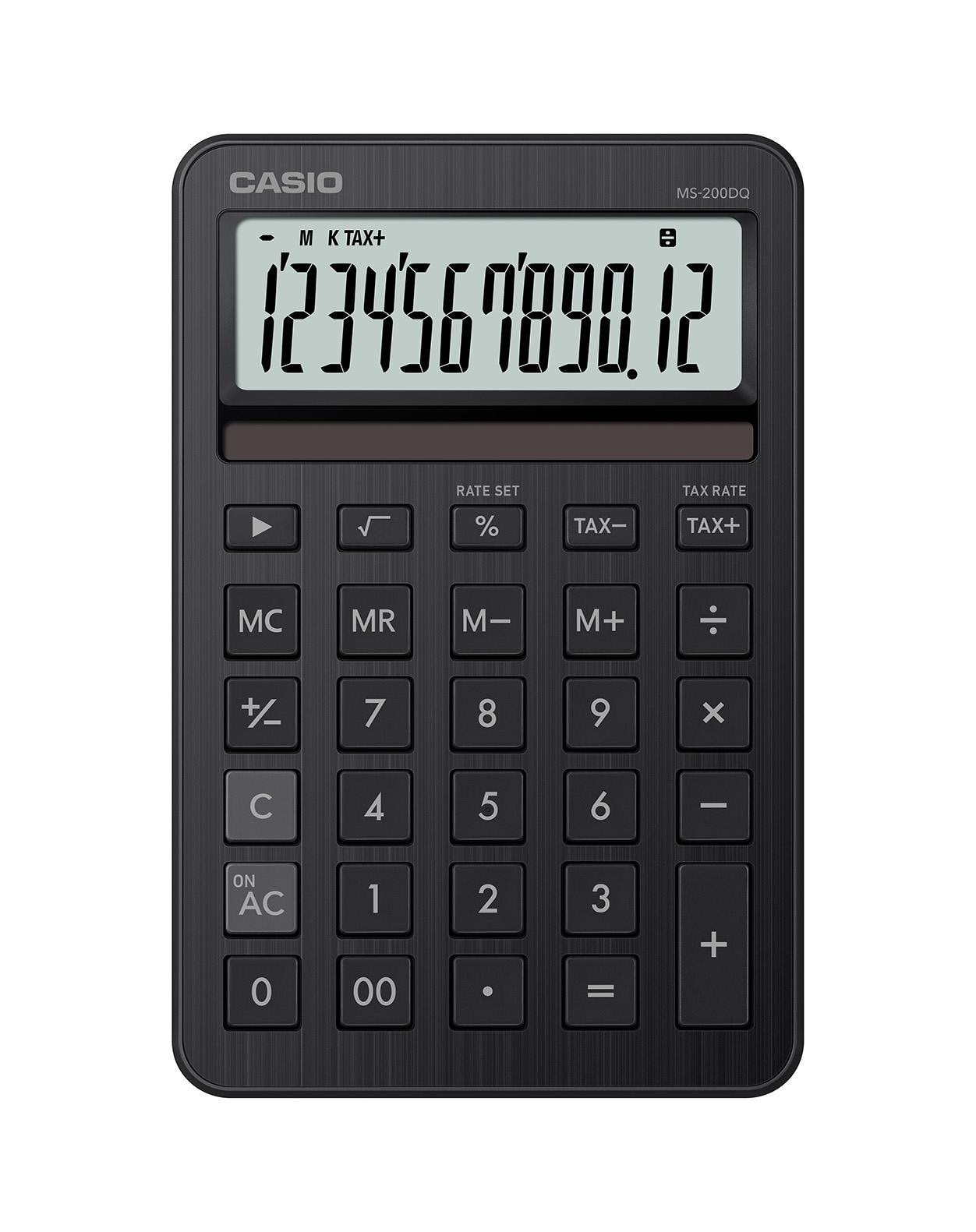 CASIO MS-200DQ Schwarz Taschenrechner (Solar-/ Batteriebetrieb, LC Display) - Bild 1