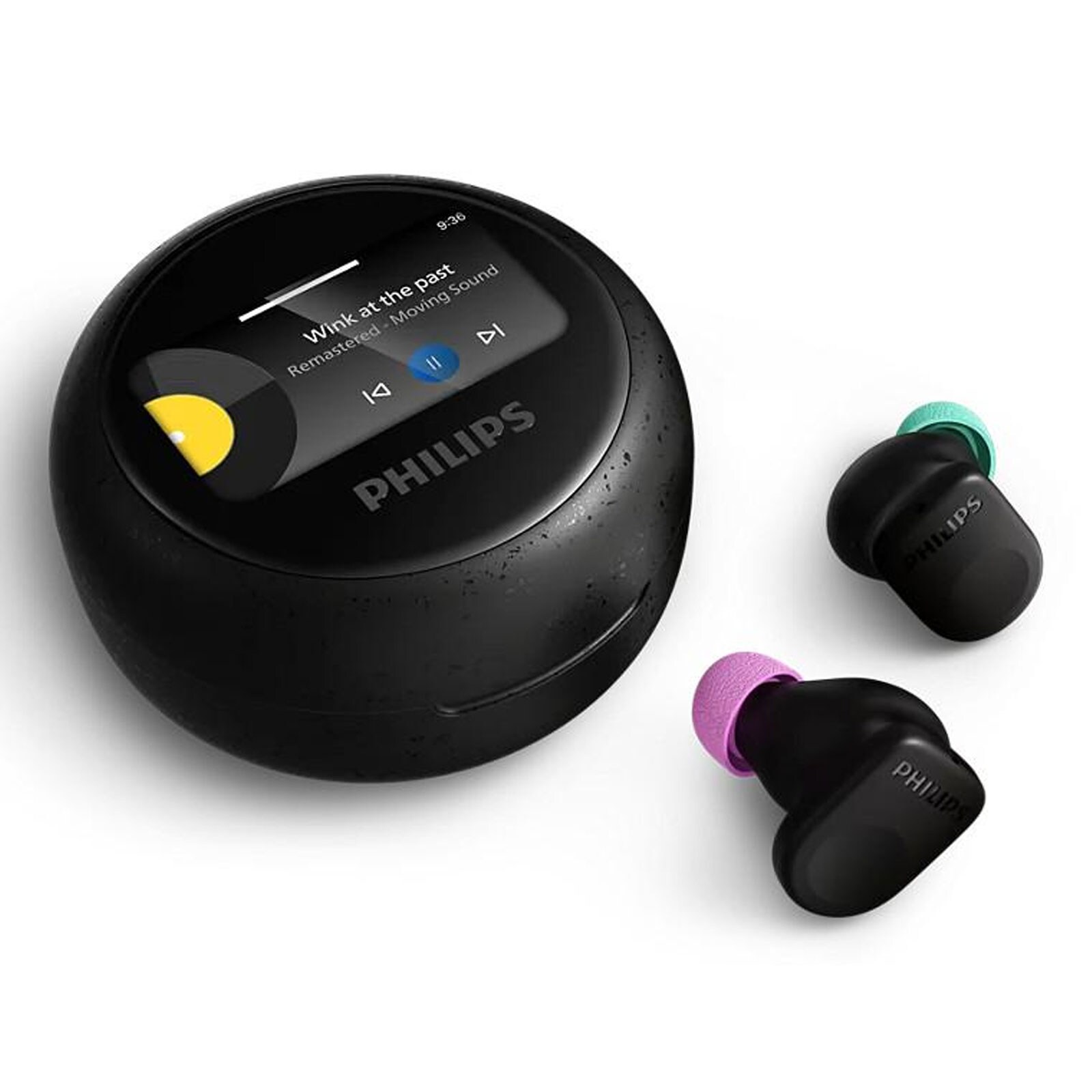 Philips TAMS3BK The Buds schwarz In-Ear Kopfhörer (Headset-Funktion, Bluetooth, kabellos, Active Noise Cancelling (ANC), USB-C)