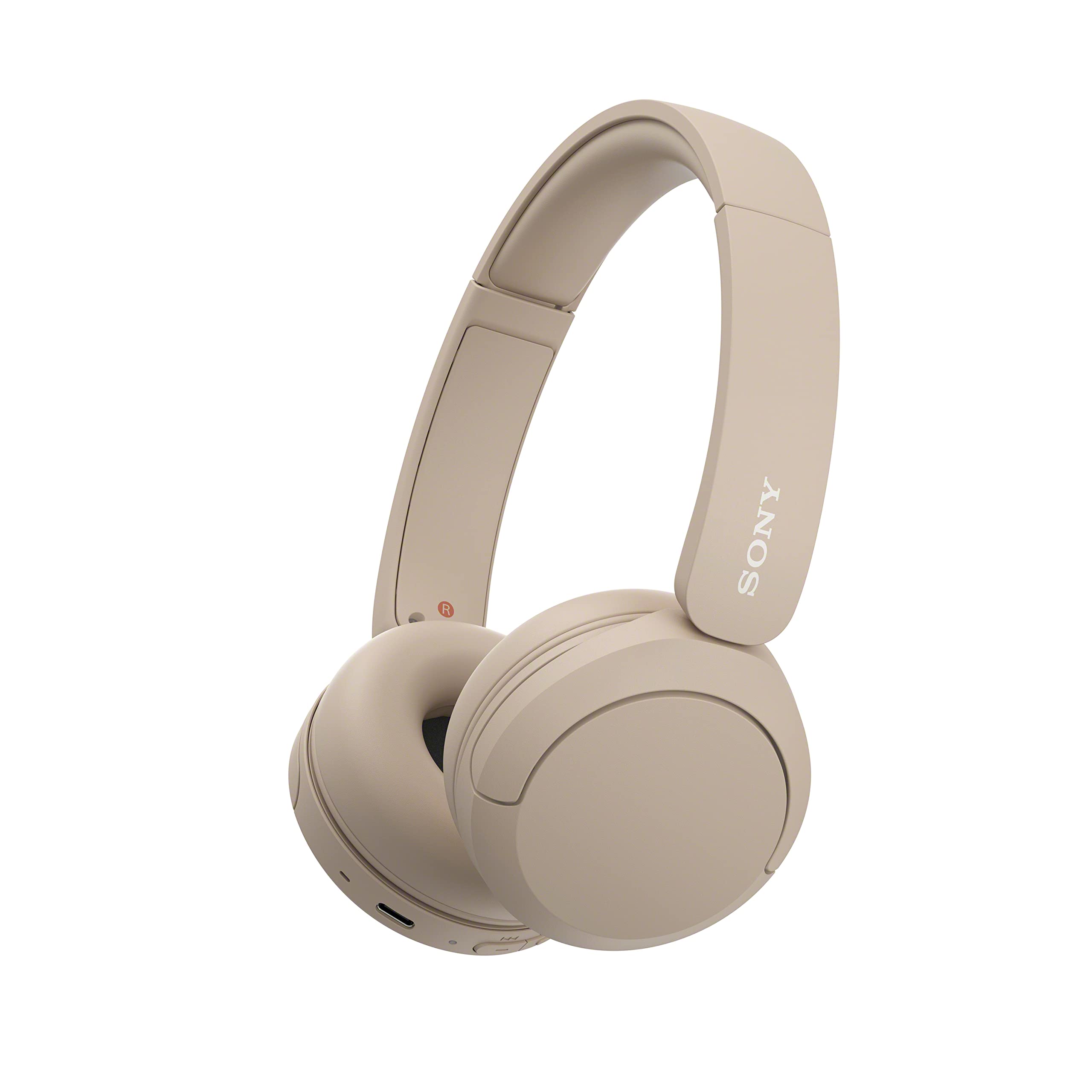Sony WH-CH520 Beige On-Ear Kopfh&ouml;rer (Connect App, bis zu 50h Wiedergabezeit, 3 Minuten Schnellladen, Bluetooth, Mikrofon, Mehrfachkopplung) - Bild 1
