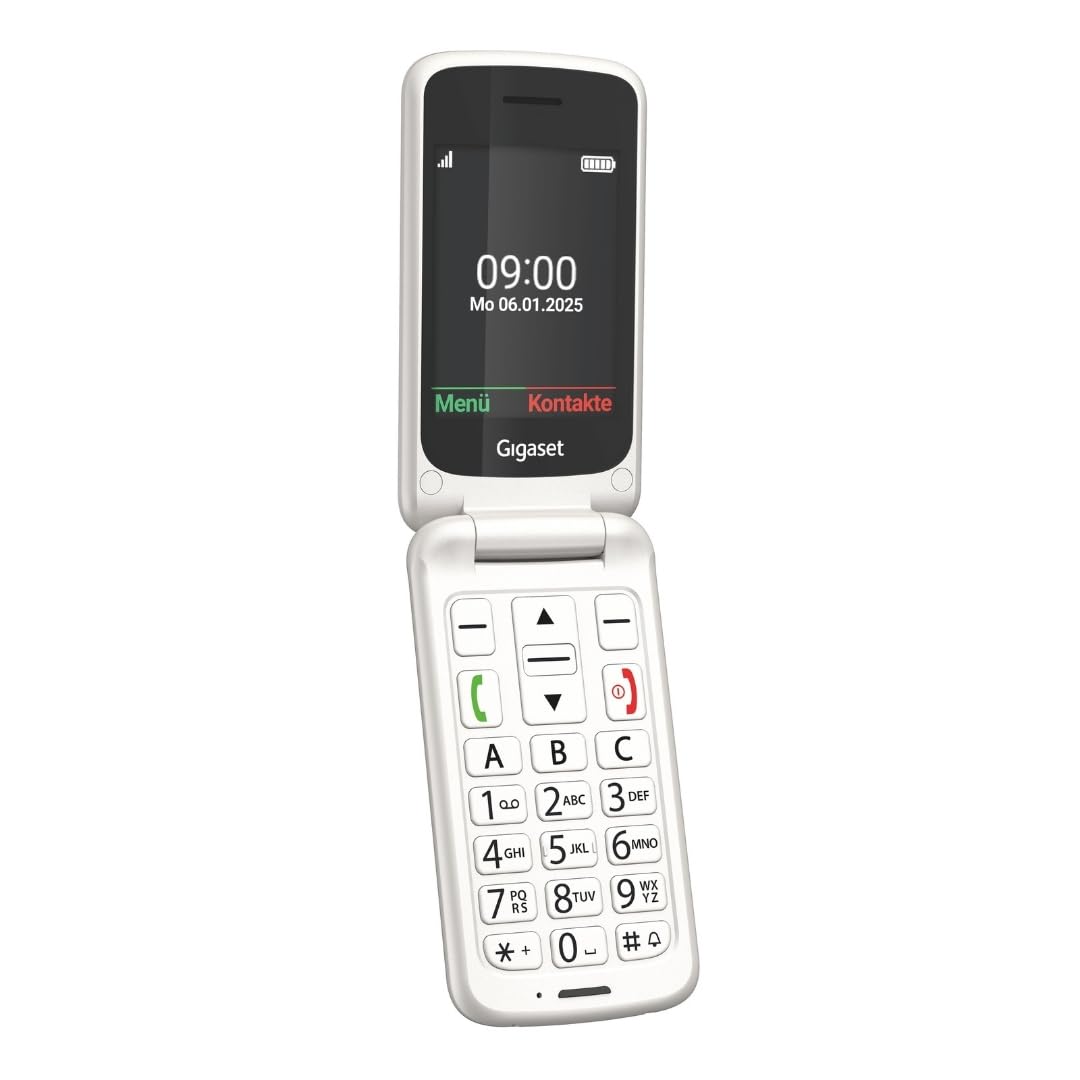 Gigaset GL 595 Pearl White Handy (Wei&szlig;, Seniorenhandy, Klapp) - Bild 1