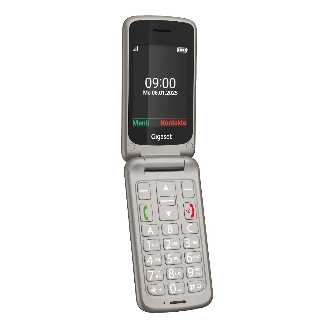 Gigaset GL 595 Titanium Handy (Silber, Seniorenhandy, Klapp) - Bild 1