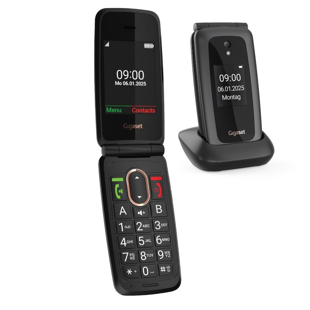 Gigaset GL795 Dark Grey Handy (Seniorenhandy, Klapp) - Bild 1