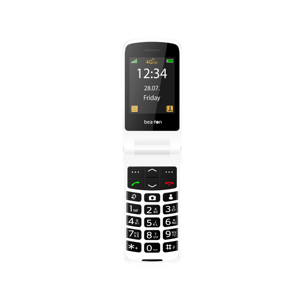 Beafon SL645 Pro, Schwarz/Wei&szlig; Handy (Seniorenhandy, Klapp) - Bild 1