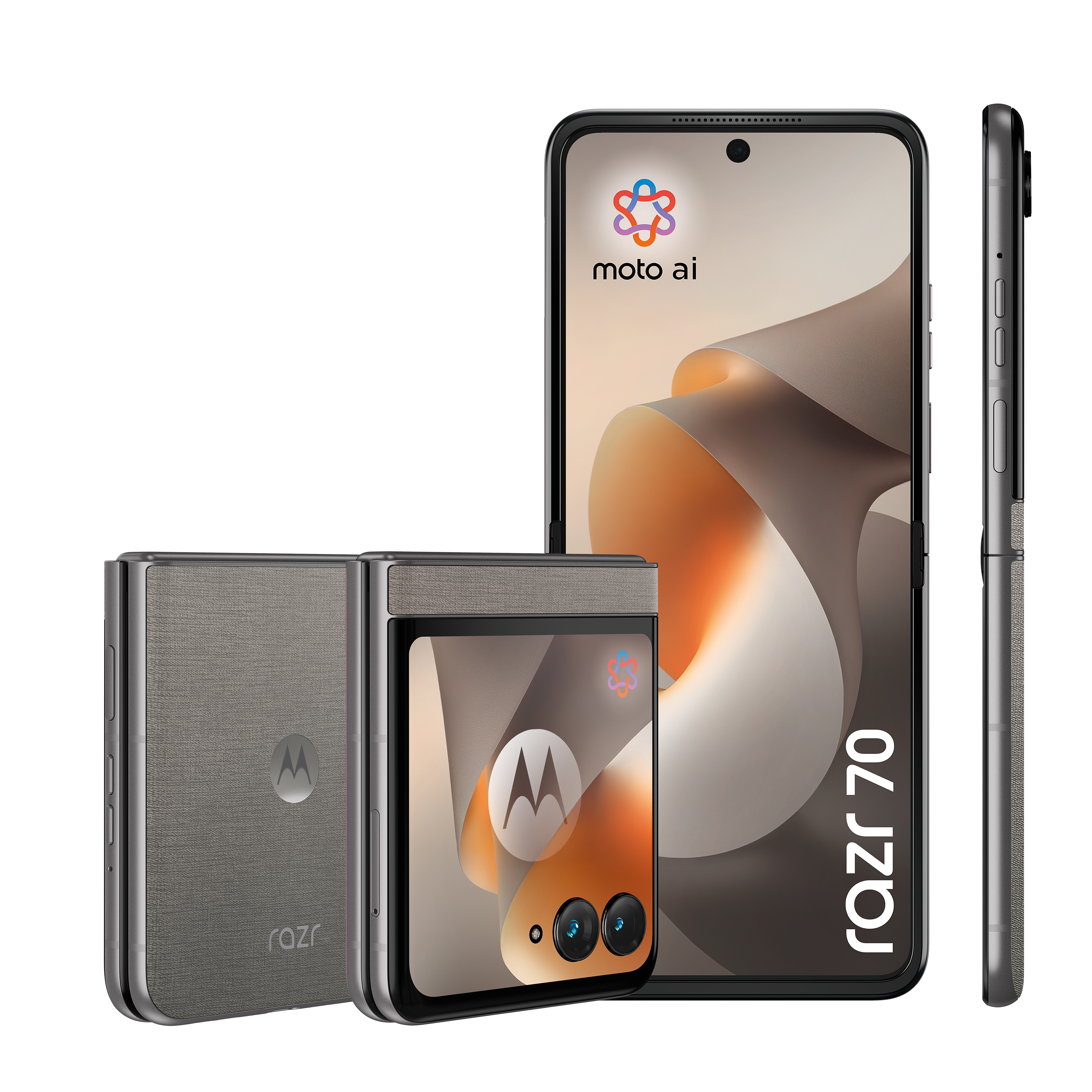 Motorola razr 70 8GB + 256GB PANTONE&reg; Hematite Smartphone (6,9 Zoll, 50 MP, 4.800-mAh, Octa-Core, Fingerabdrucksensor, Gesichtserkennung, gr&uuml;n) - Bild 1