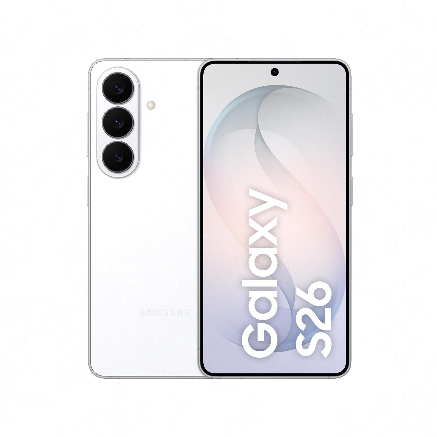 Samsung Galaxy S26 512GB 5G, White Smartphone (6,3 Zoll, 50 MP, Triple-Kamera, 4.300-mAh, Deca-Core, Fingerabdrucksensor, Gesichtserkennung, wei&szlig;) - Bild 1